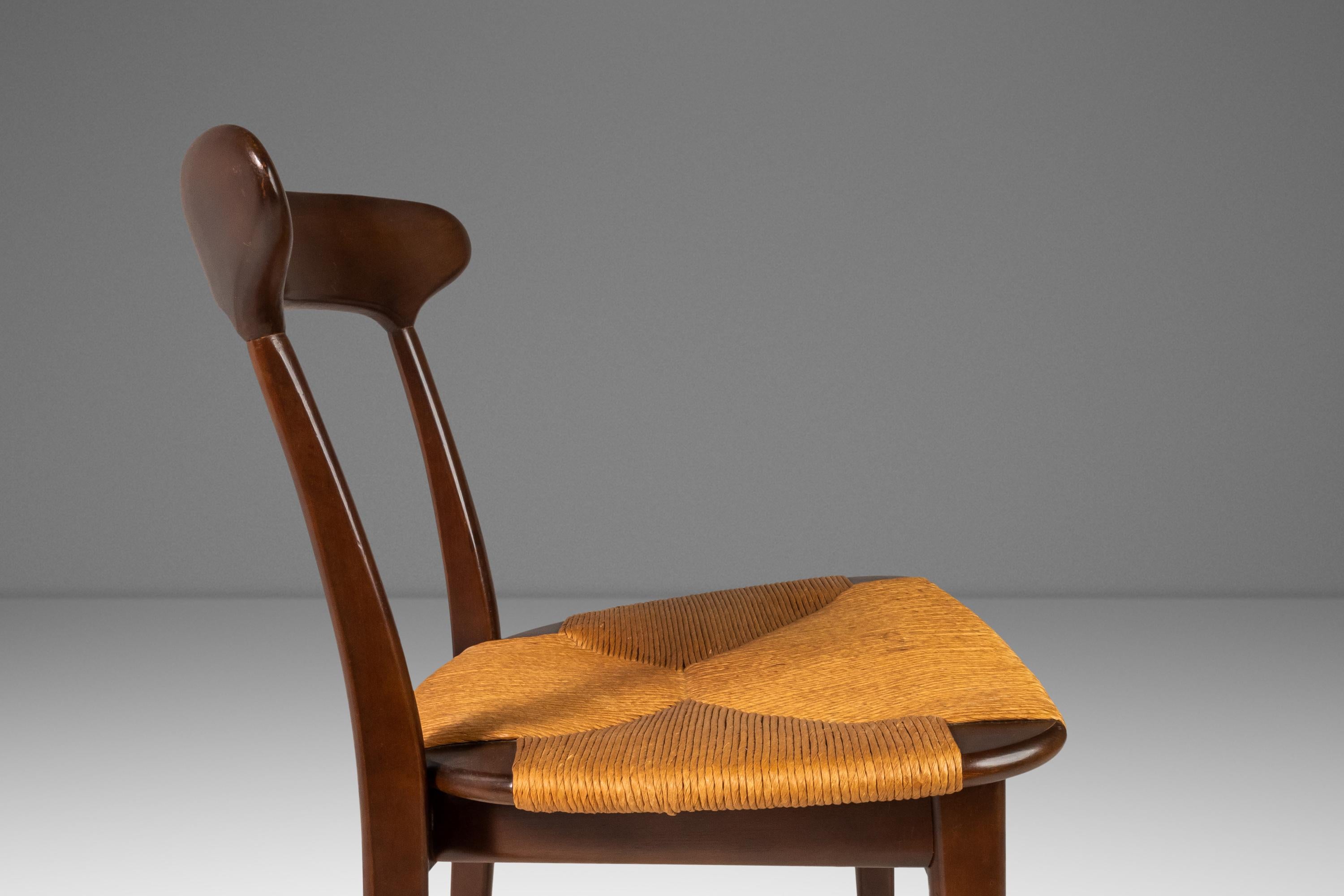 Set of Four (4) Danish Modern Thrush Dining Chairs After Hans J. Wegner, c. 1960 For Sale 14