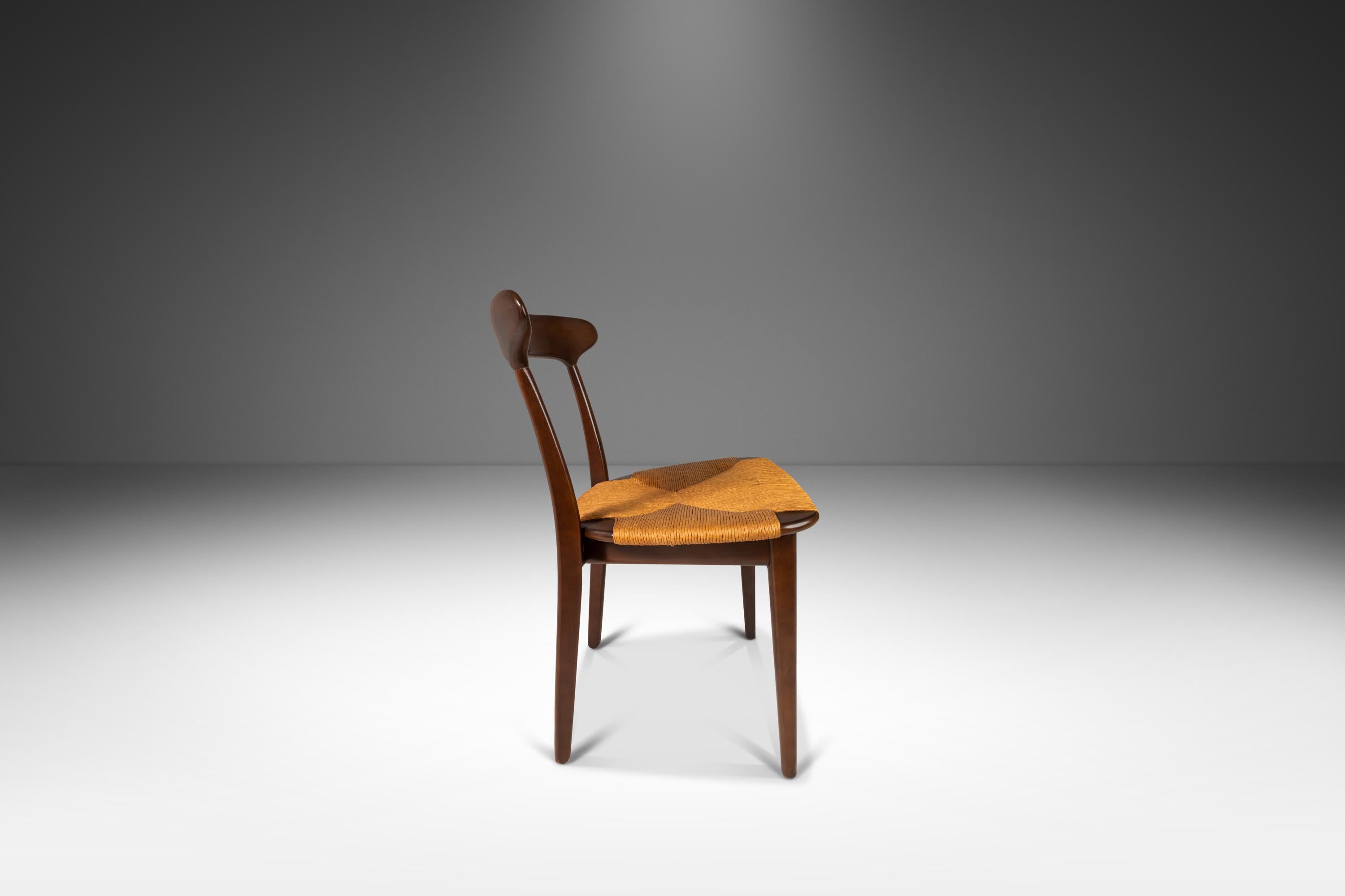 Set of Four (4) Danish Modern Thrush Dining Chairs After Hans J. Wegner, c. 1960 For Sale 1