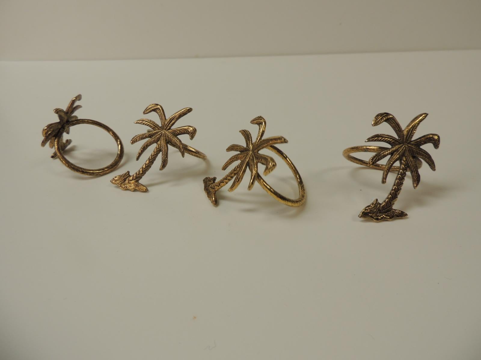 Mid-Century Modern Set of Four '4' Decorative Palm Trees Napkin Holders