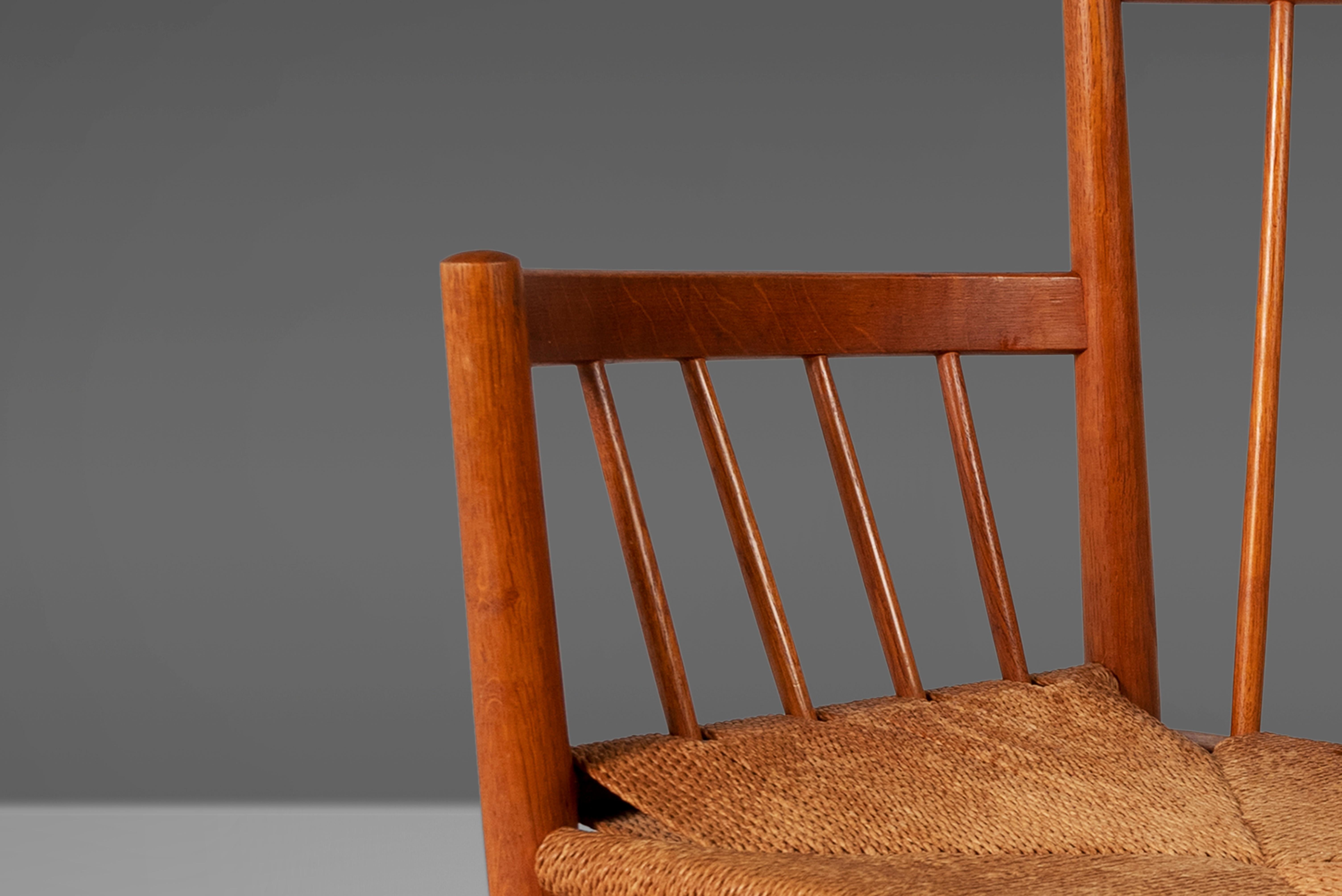 Set of Four '4' Dining Chairs by Jørgen Baekmark for FDB Møbler, Denmark, 1950's For Sale 11