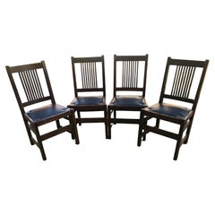 Set of Four (4) Early L&JG Stickley Chairs - W7430