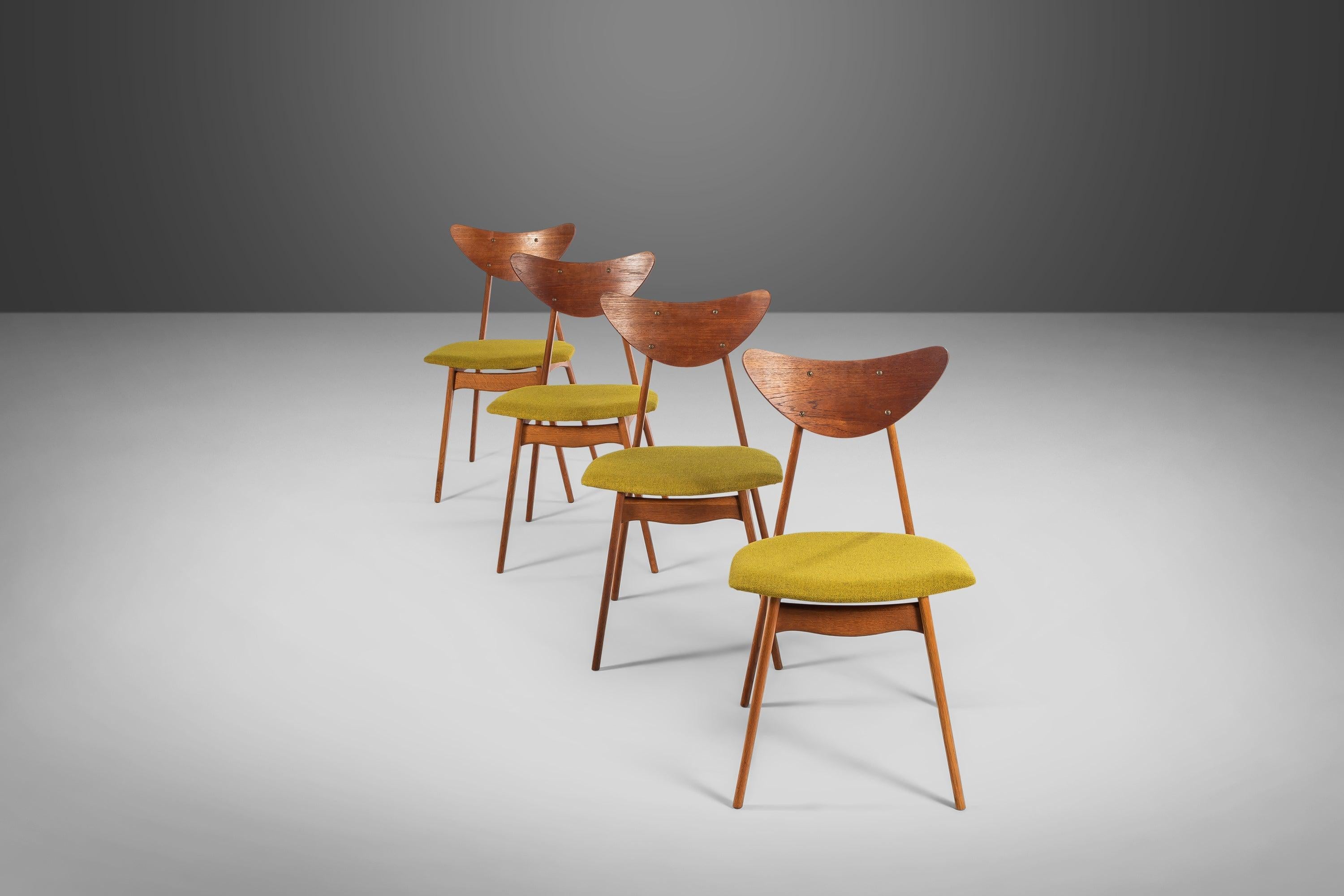 Ensemble de quatre chaises de salle à manger '4' Kay par Fredrik Kayser, Norvège, vers 1960 en vente 5
