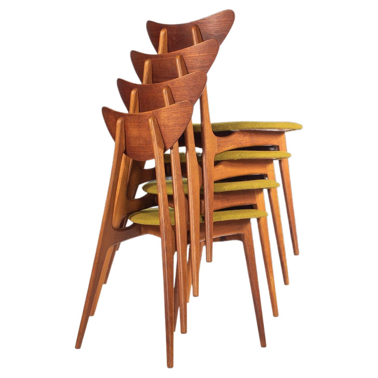 Set of Four '4' Kay Dining Chairs by Fredrik Kayser, Norway, c. 1960's For Sale