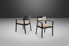 Set of Four '4' Krusin Armchairs in Ebonized Oak by Marc Krusin for Knoll, USA