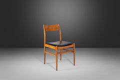 Set of Four '4' Mid Century Danish Modern Contoured Oak Dining Chairs, c. 1960's