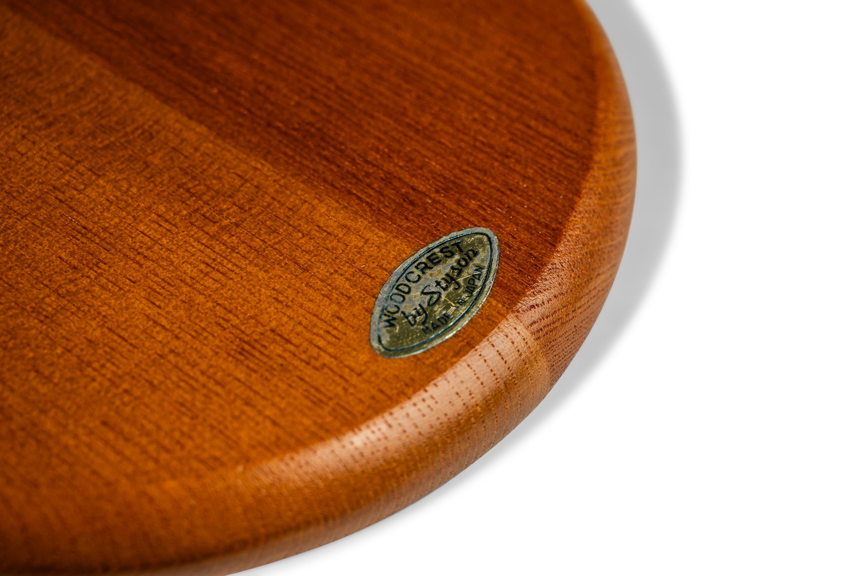 Set of Four (4) Mid-Century Modern Serving Trays in Solid Teak, Japan, c. 1970's For Sale 3