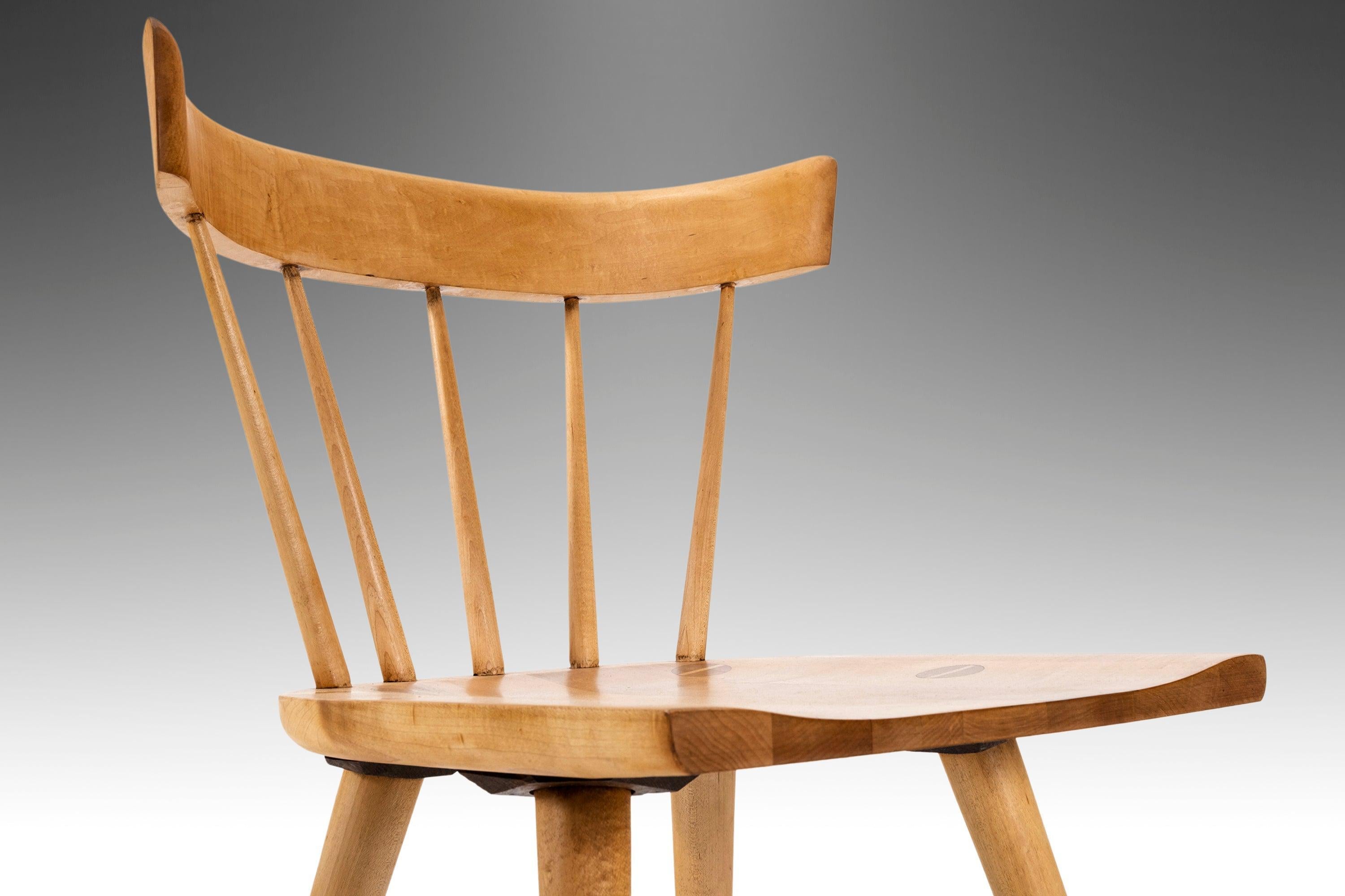 Attention collectors! This iconic set of model #1531 dining chairs designed by the acclaimed Paul McCobb for the Planner Group, has recently undergone an exhaustive restoration and the results are breathtaking. Constructed of solid maple with