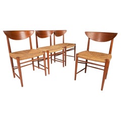 Ensemble de 4 chaises de salle à manger Soborg Model 317 par Peter Hvidt & Orla Möllgaard Nielsen