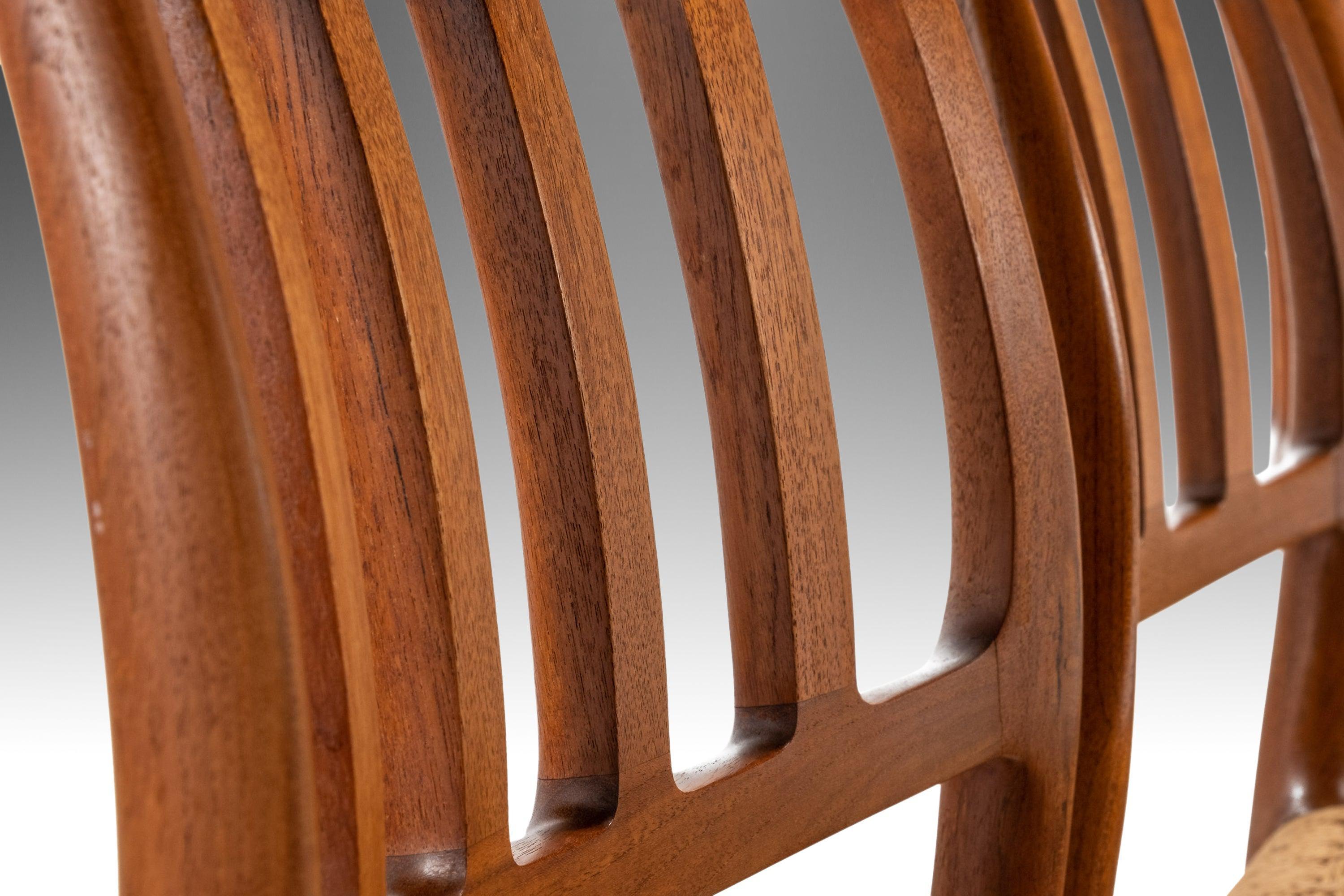 Set of Four '4' Model 83 Teak and Paepercord Dining Chairs Niels Otto Møller 5