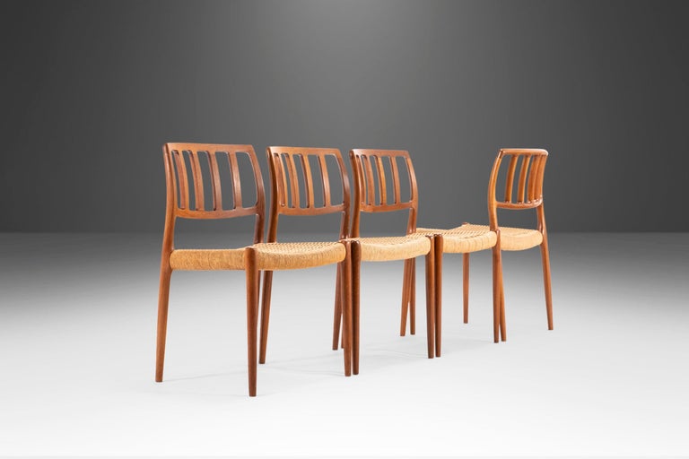 Set Of Four 4 Model 83 Teak And Paepercord Dining Chairs Niels Otto set-of-four-4-model-83-teak-and-paepercord-dining-chairs-niels-otto