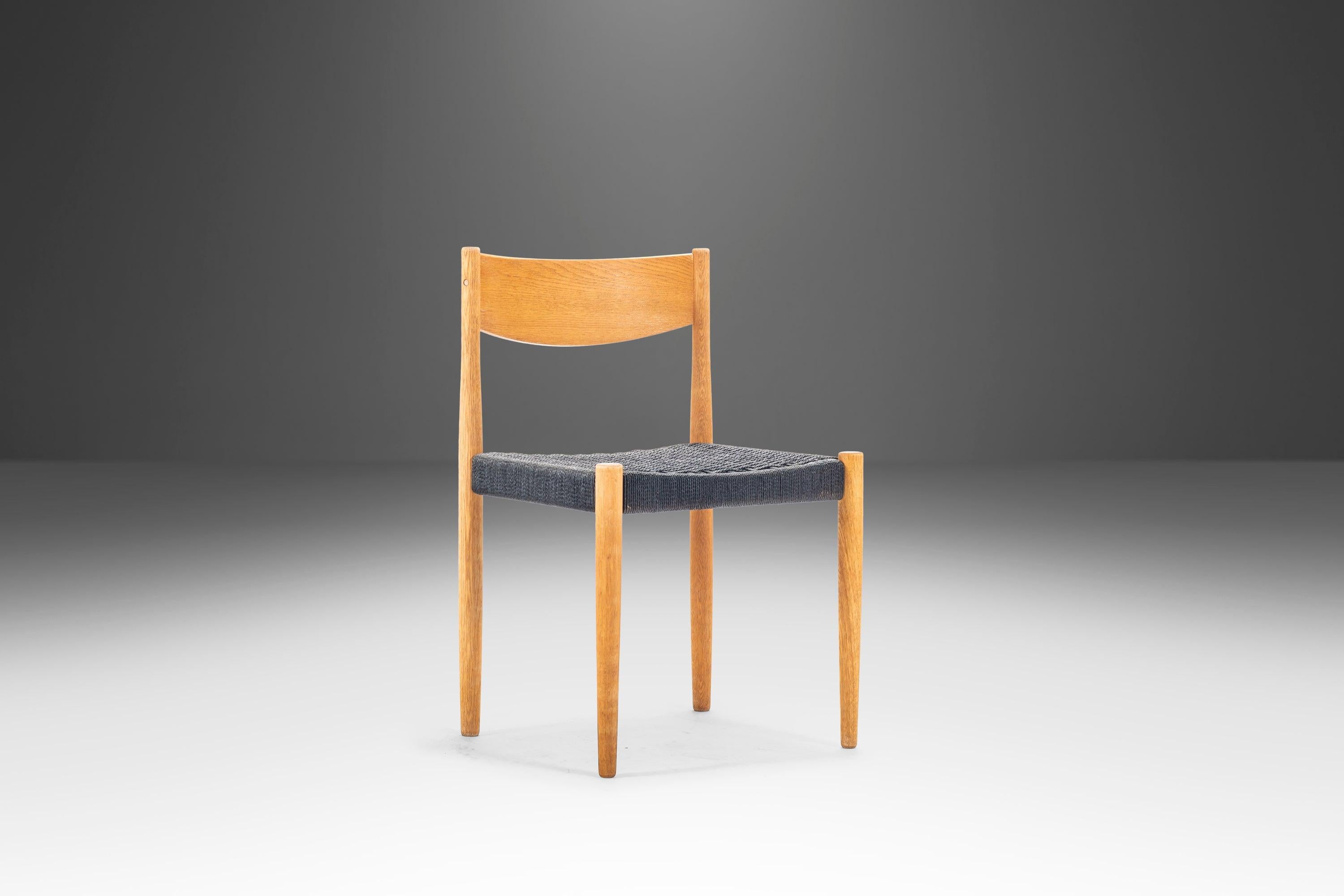Scandinavian Modern Set of Four (4) Poul Volther for Frem Rojle Danish Modern Dining Chairs, Denmark For Sale