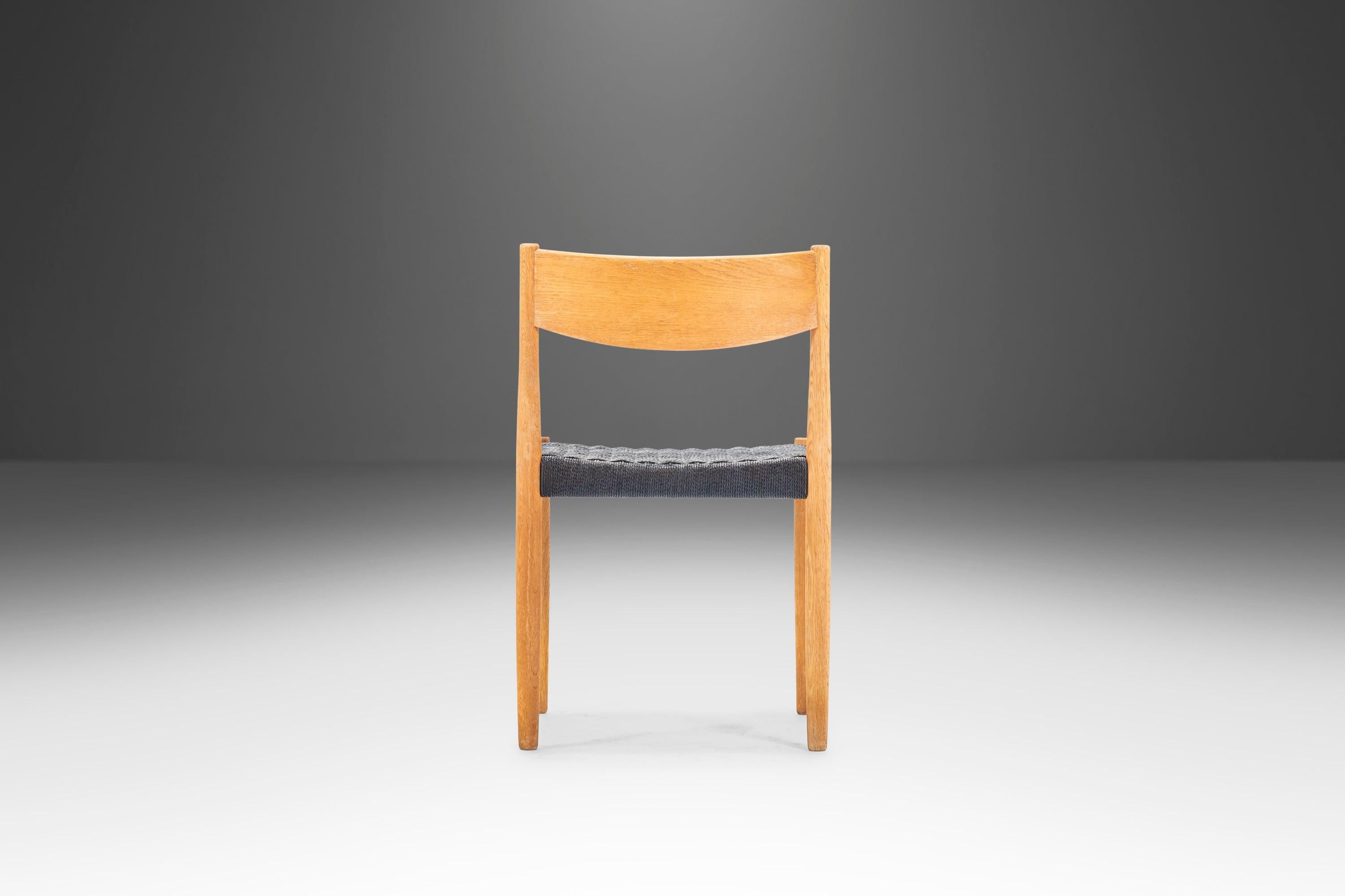 Oak Set of Four (4) Poul Volther for Frem Rojle Danish Modern Dining Chairs, Denmark For Sale
