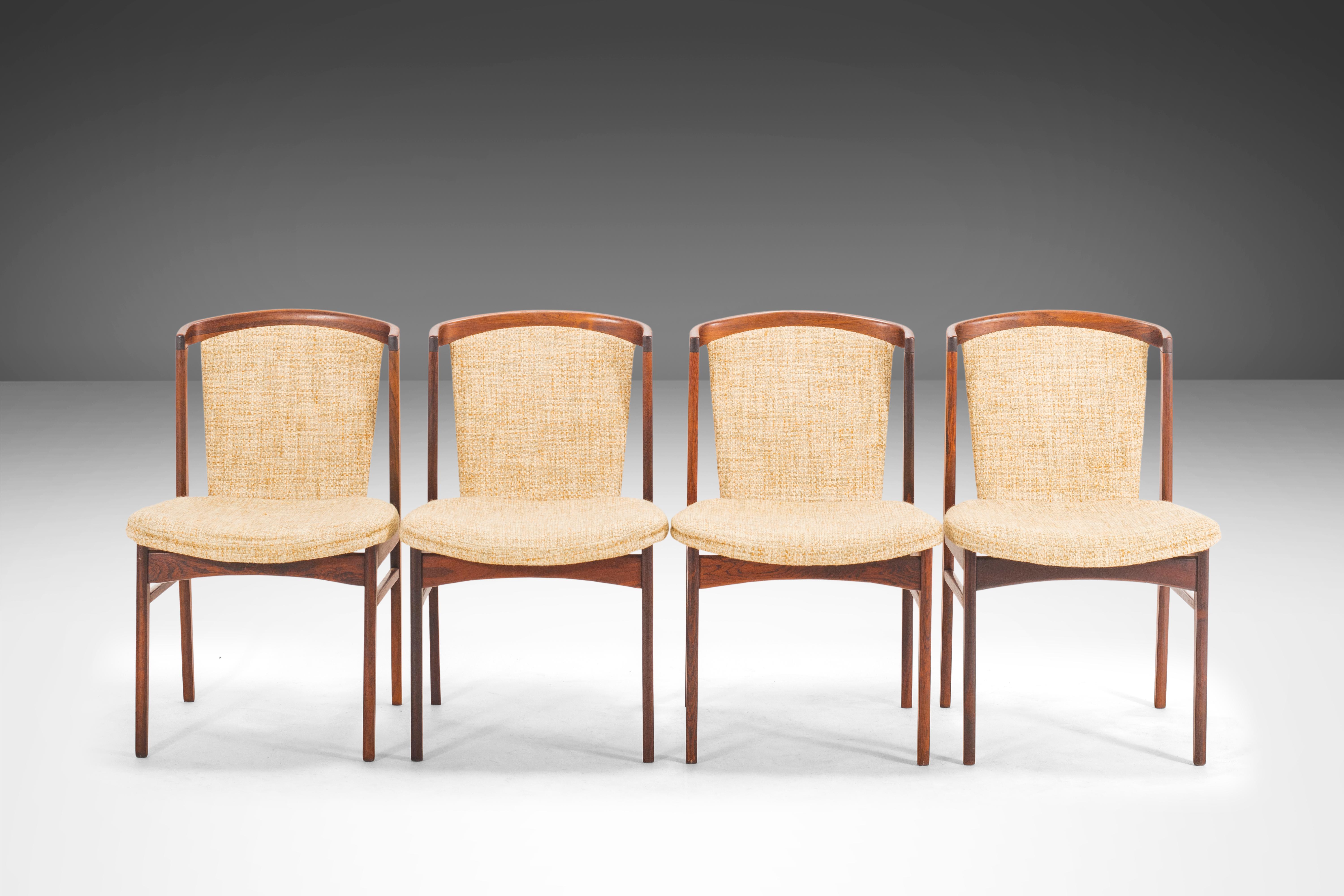 Set of Four '4' Rare Dining Chairs by Erik Buch for Orum Mobler in Rosewood 6