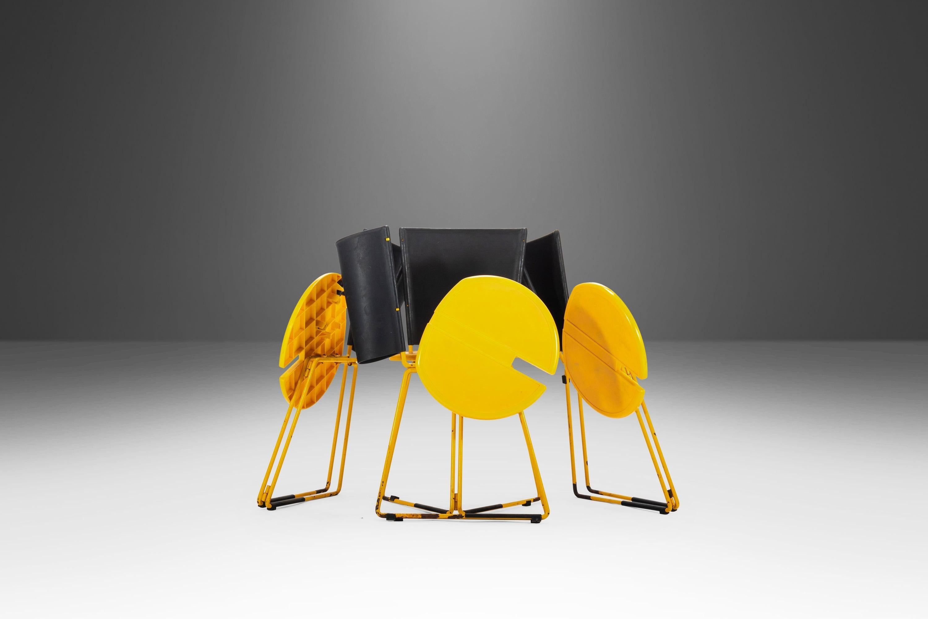 Metal Set of Four '4' Patinaed Seccose Chairs by Gaspare Cairoli, Italy, c. 1980's  For Sale