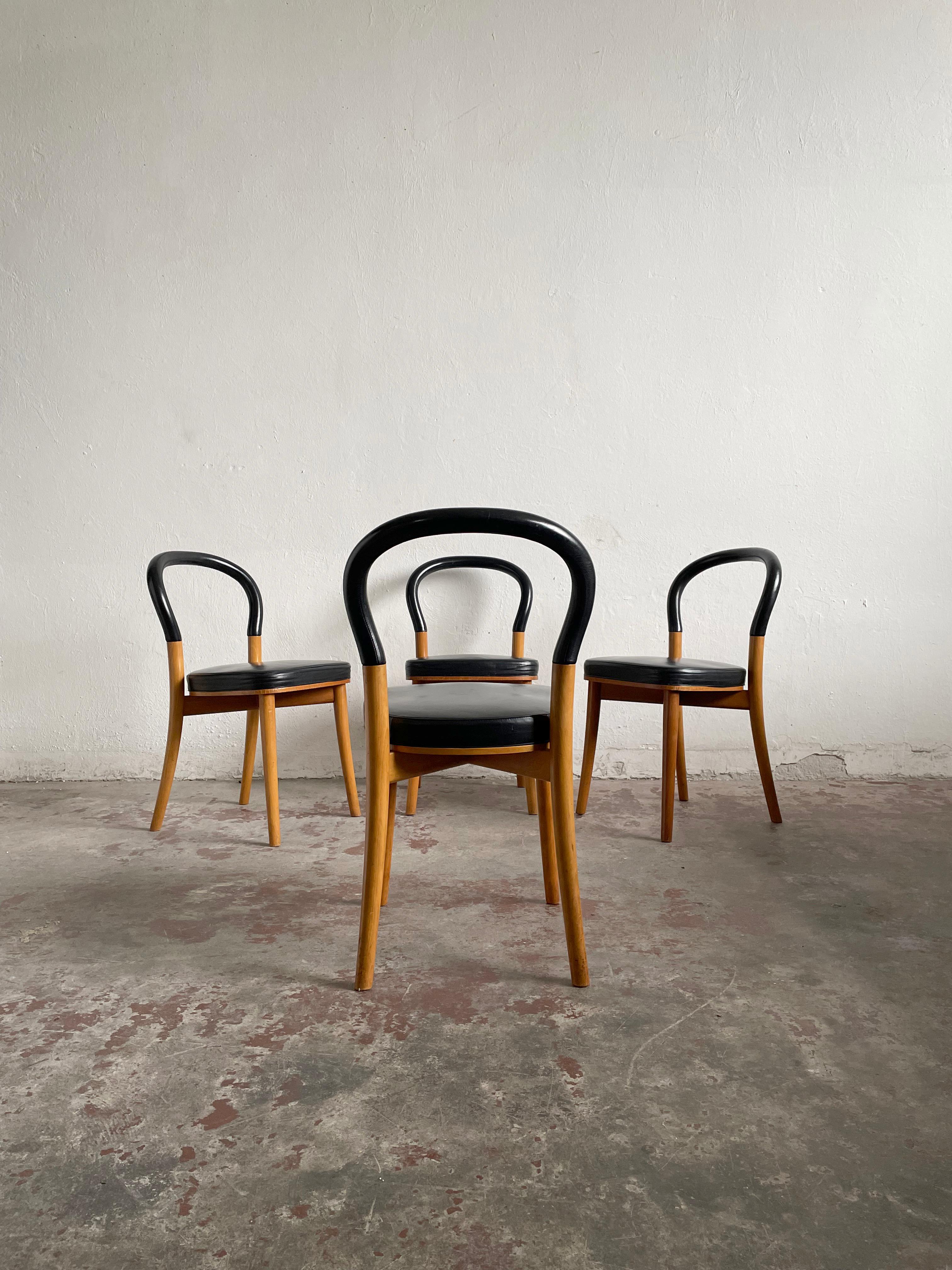 Bauhaus Set of Four 501 Göteborg Chairs by Cassina, design by Erik Gunnar Asplund