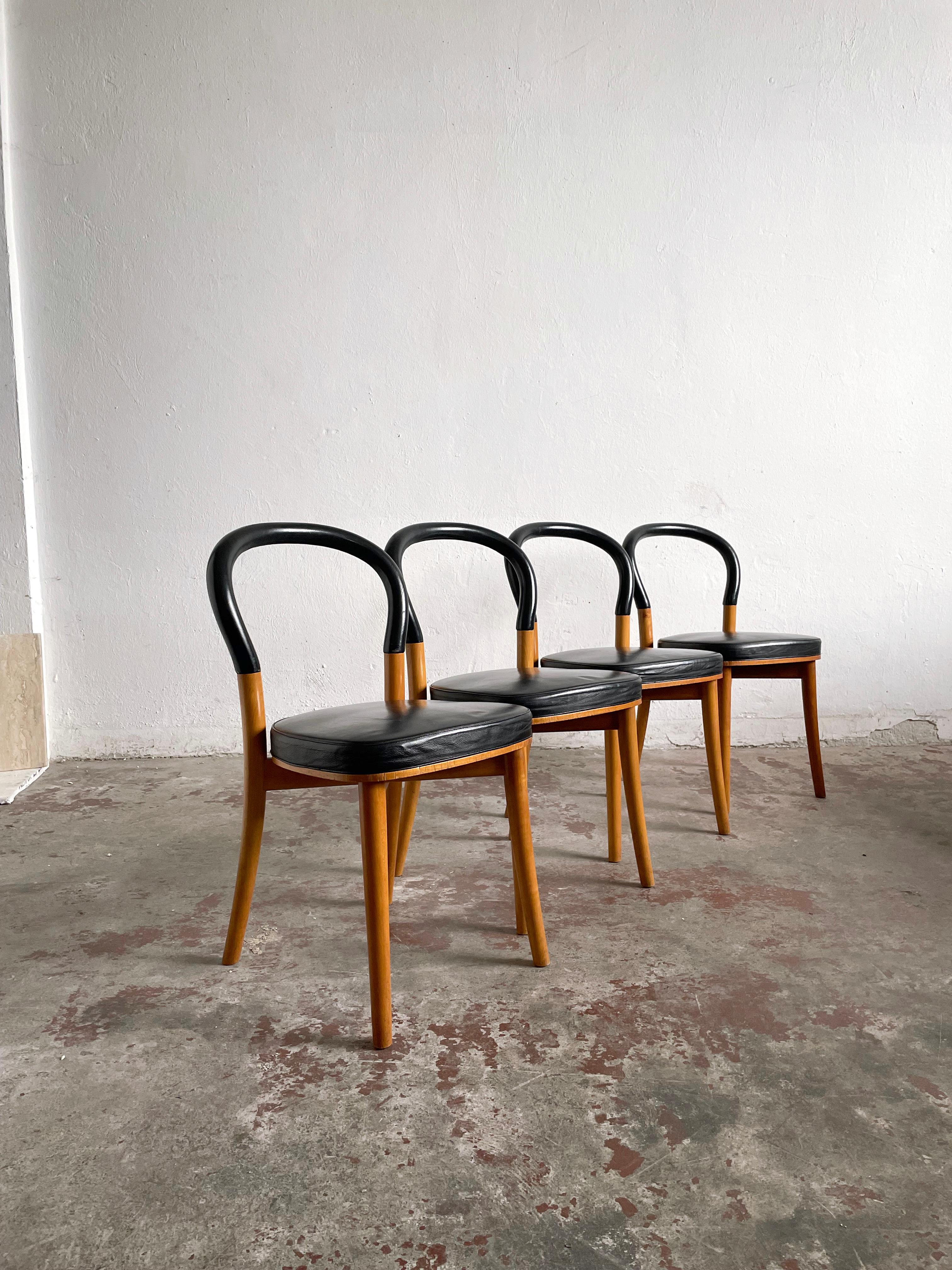 Swedish Set of Four 501 Göteborg Chairs by Cassina, design by Erik Gunnar Asplund