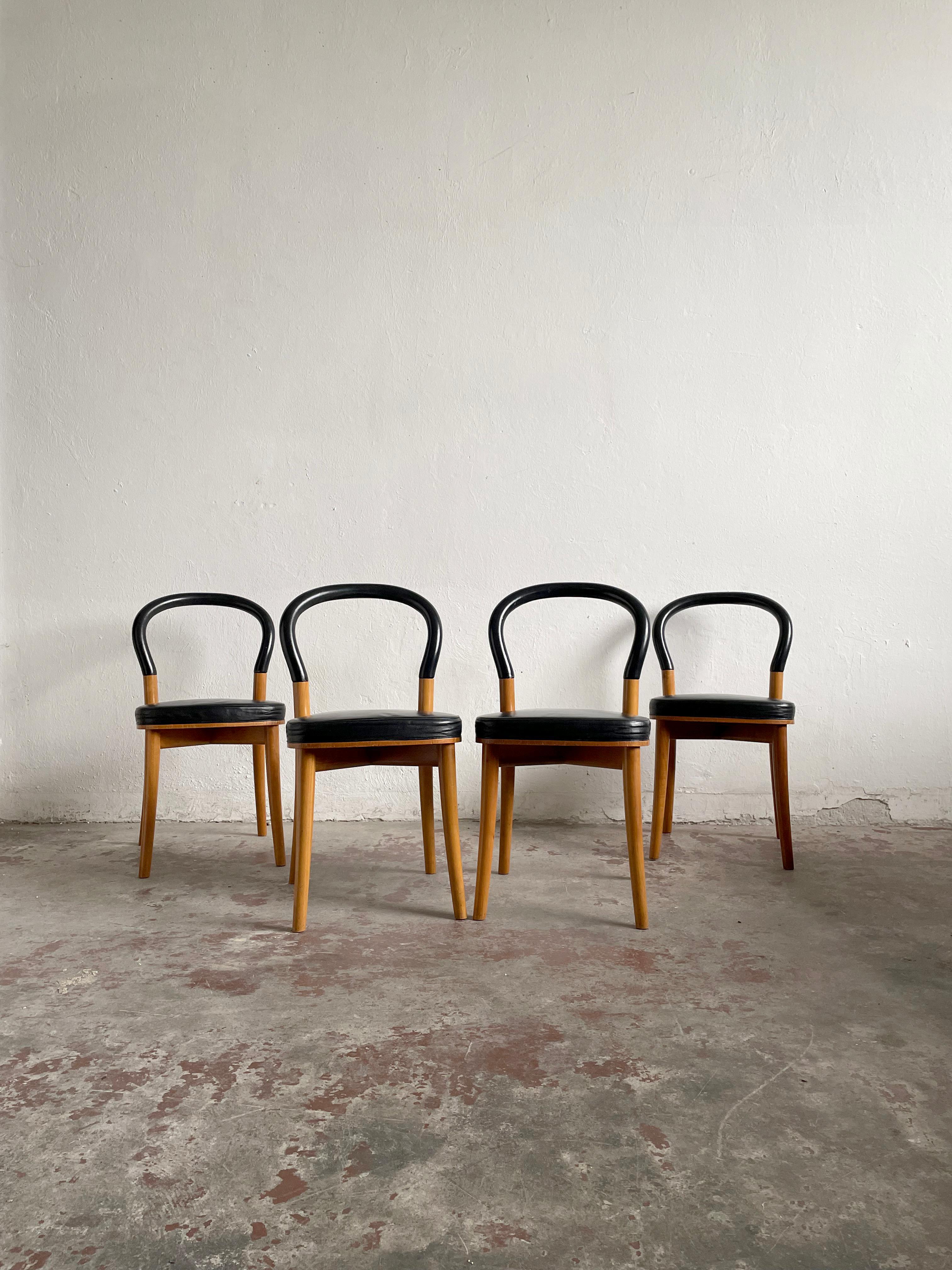 Set of Four 501 Göteborg Chairs by Cassina, design by Erik Gunnar Asplund In Good Condition In Zagreb, HR