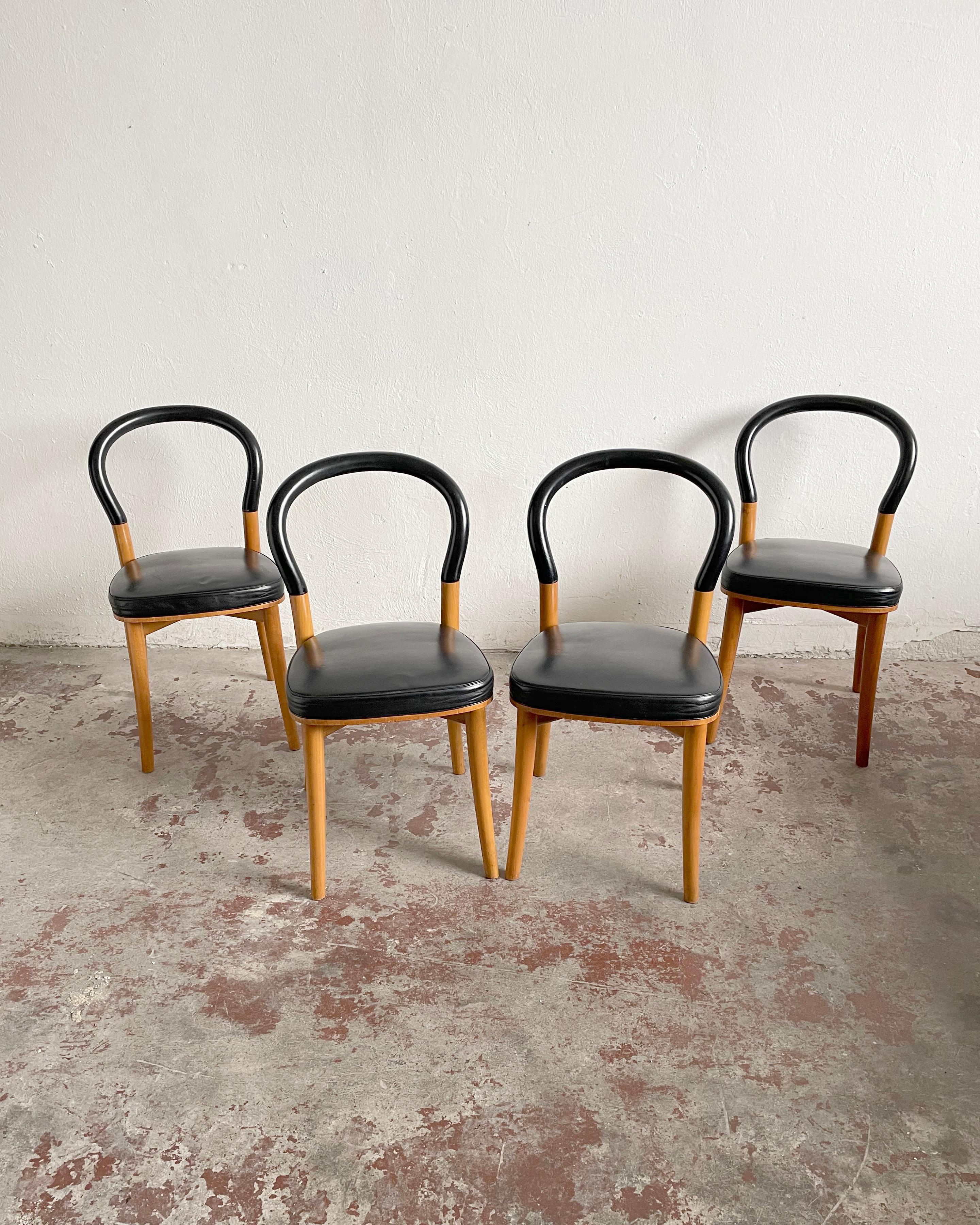 20th Century Set of Four 501 Göteborg Chairs by Cassina, design by Erik Gunnar Asplund