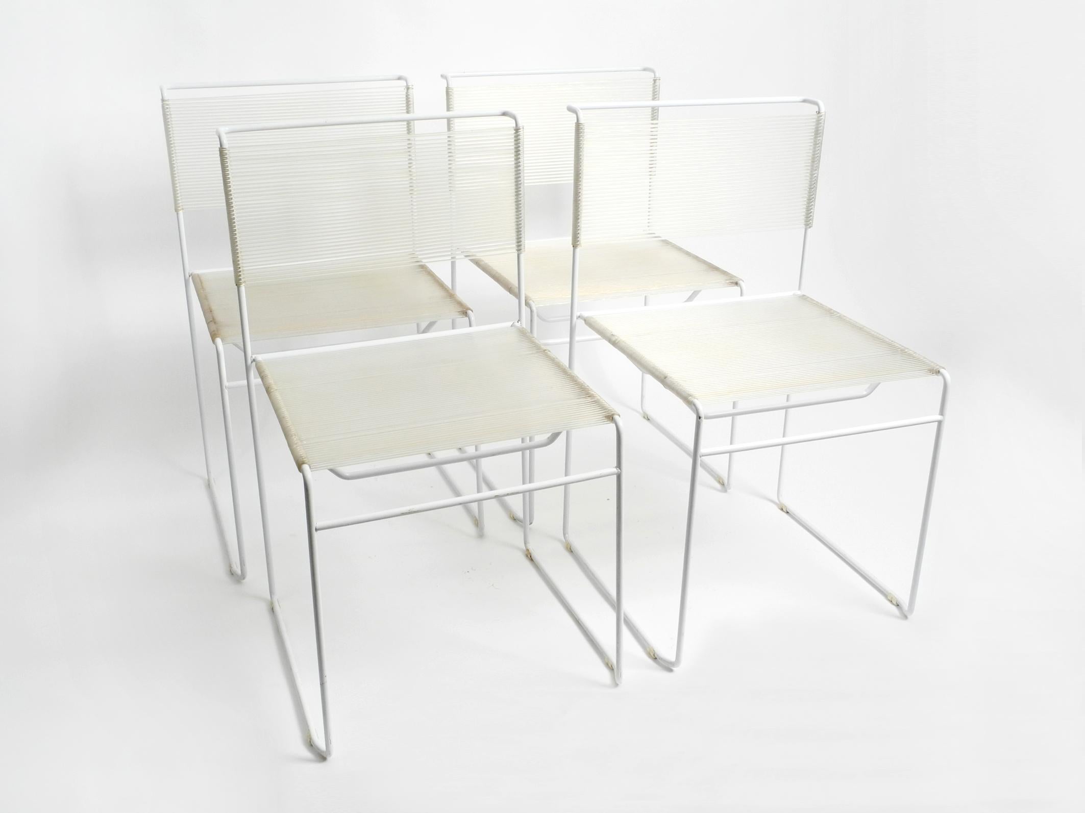 Set of Four 70s Original Spaghetti Chairs by Giandomenico Belotti Fly Line Italy 1
