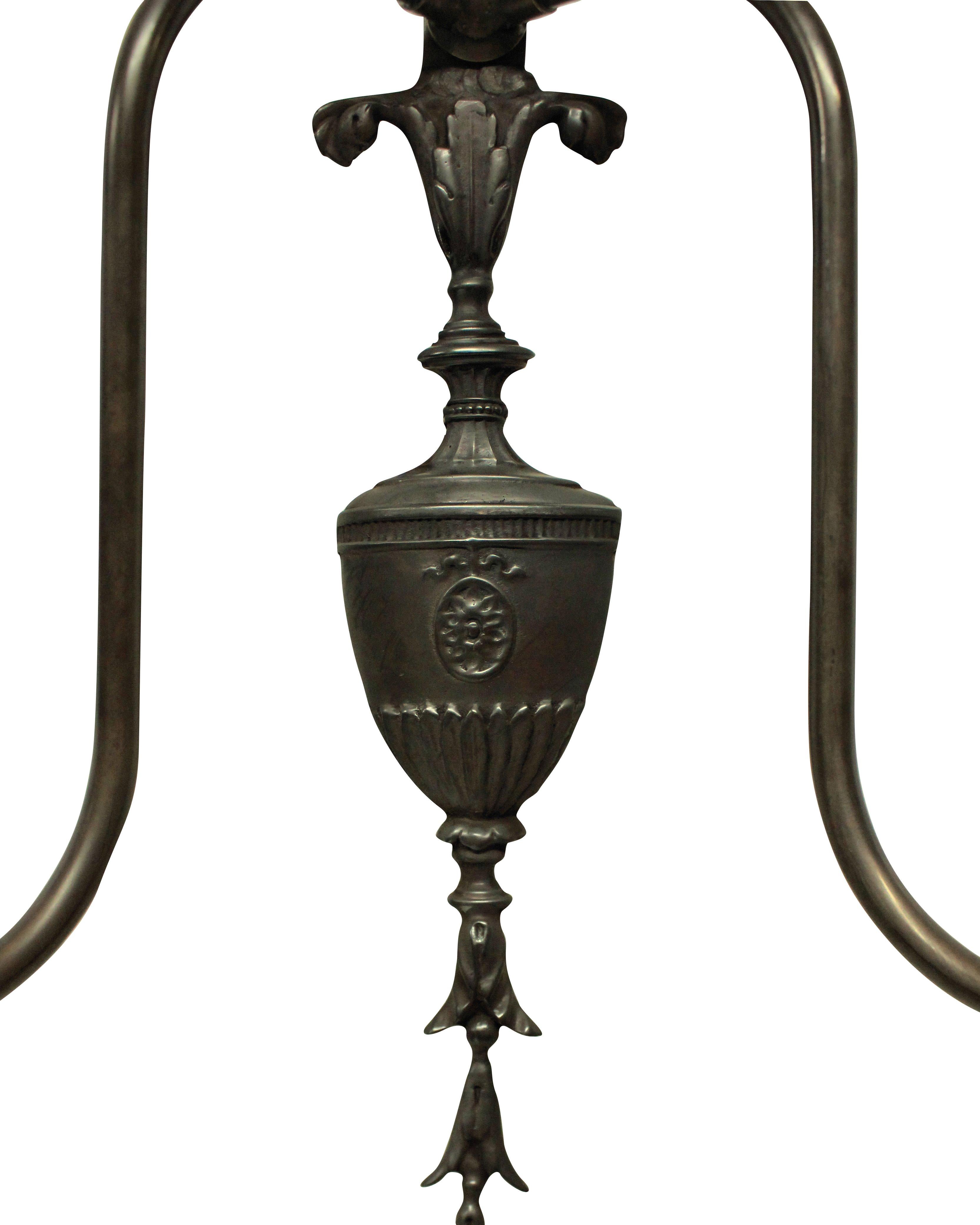 English Set of Four Adam Style Twin Branch Wall Lights