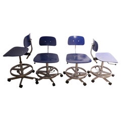 Set of Four Adjustable Stools by  Jørgen Rasmussen for Fritz Hansen