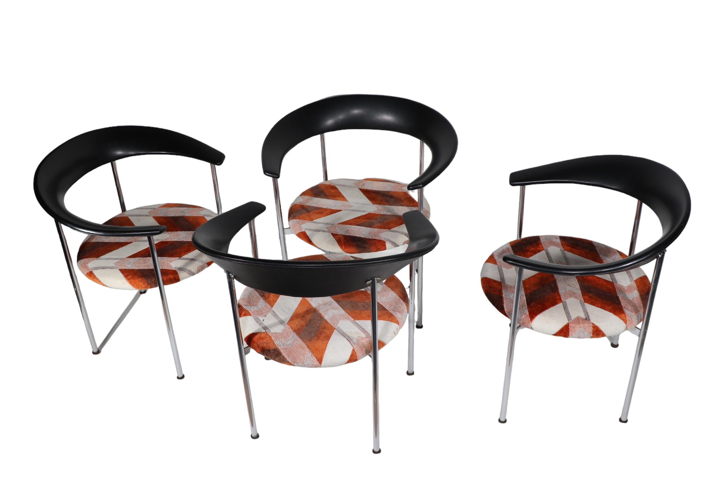 Set of Four Admiral Dining Chairs by John Yellin for the IV Chair Corp c. 1960's For Sale 10