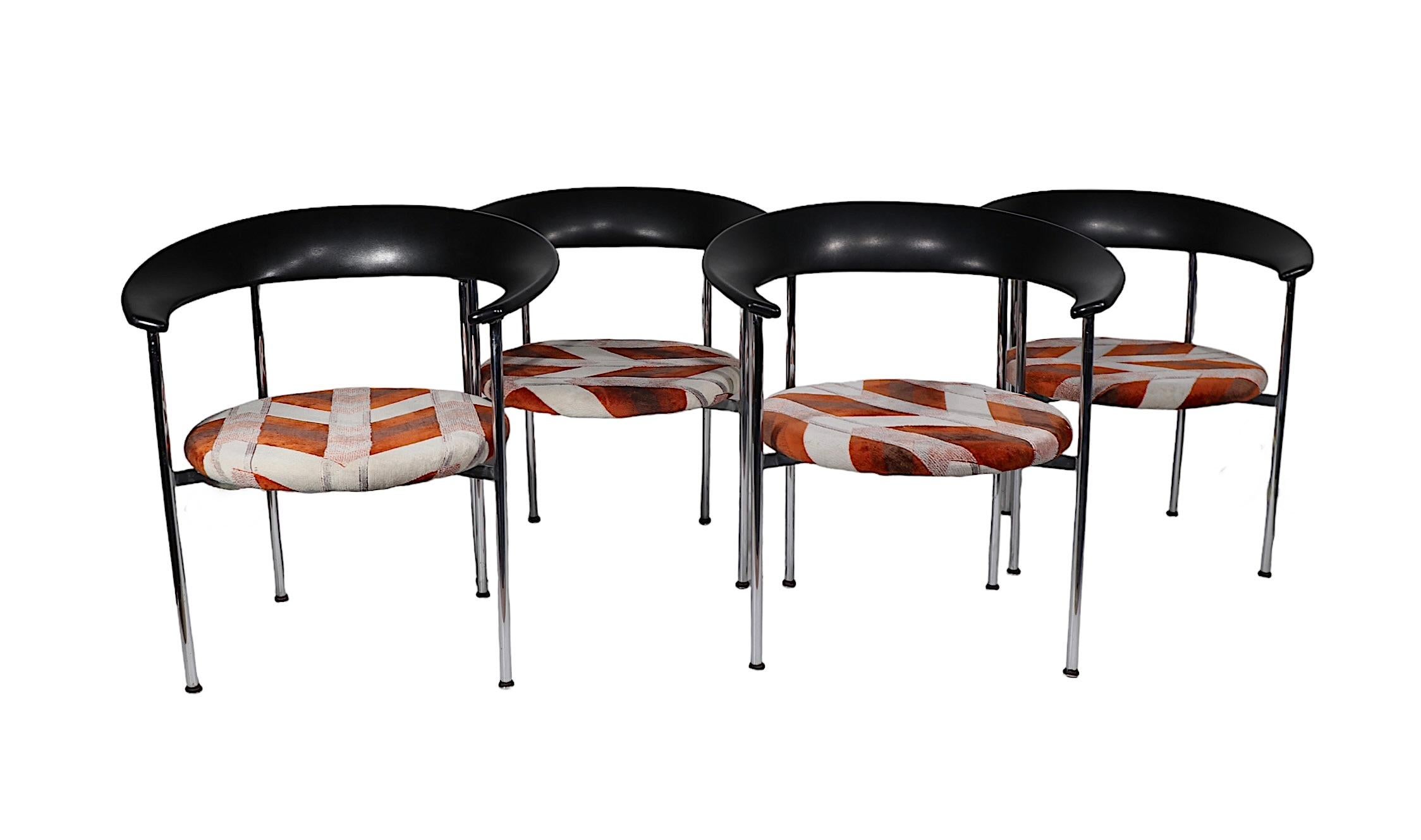 Mid-Century Modern Set of Four Admiral Dining Chairs by John Yellin for the IV Chair Corp c. 1960's For Sale