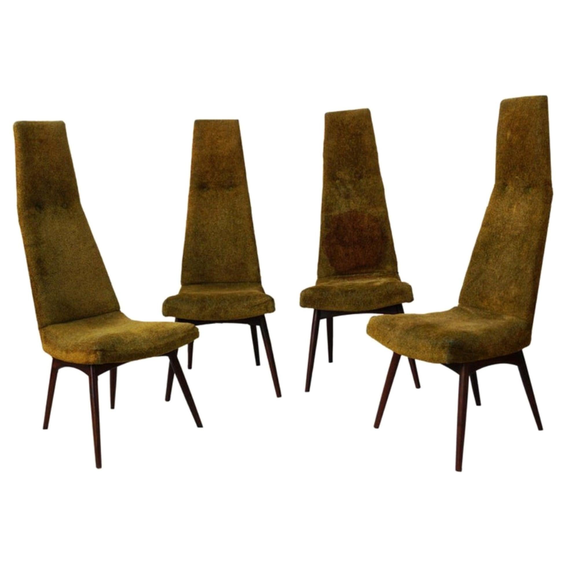 Set of Four Adrian Pearsall High Back Dining Chairs for Craft Associates