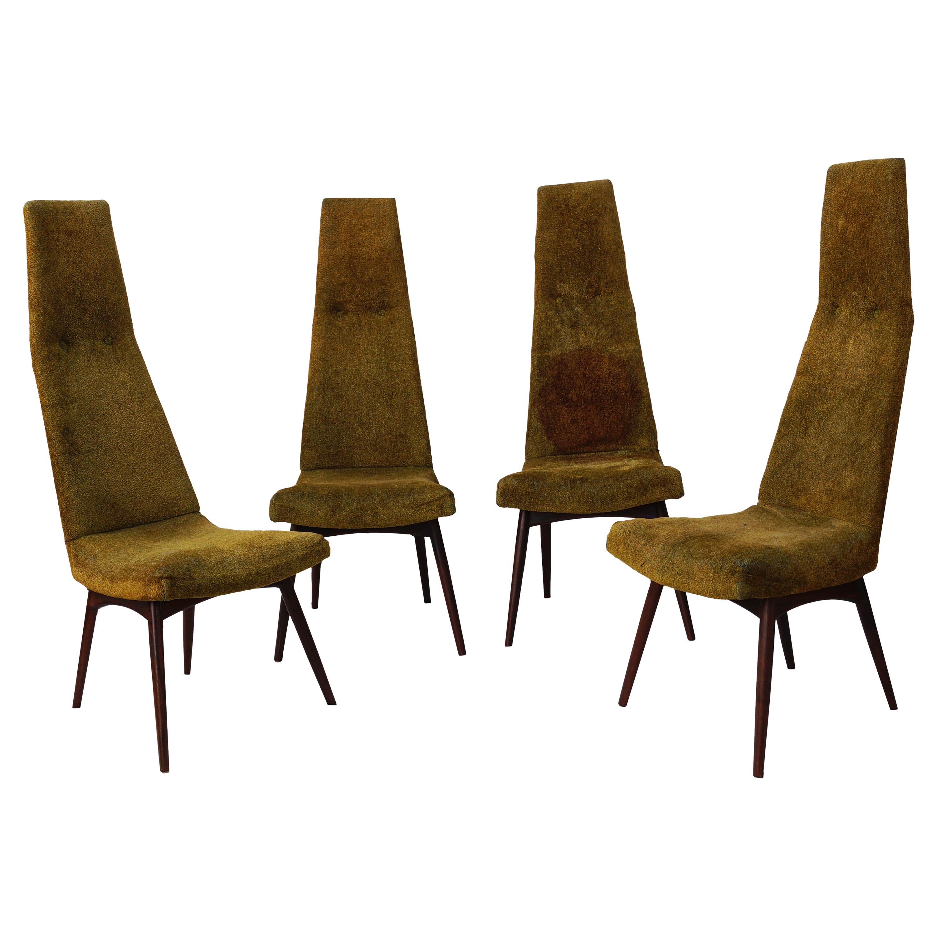 Set of Four Adrian Pearsall High Back Dining Chairs for Craft Associates