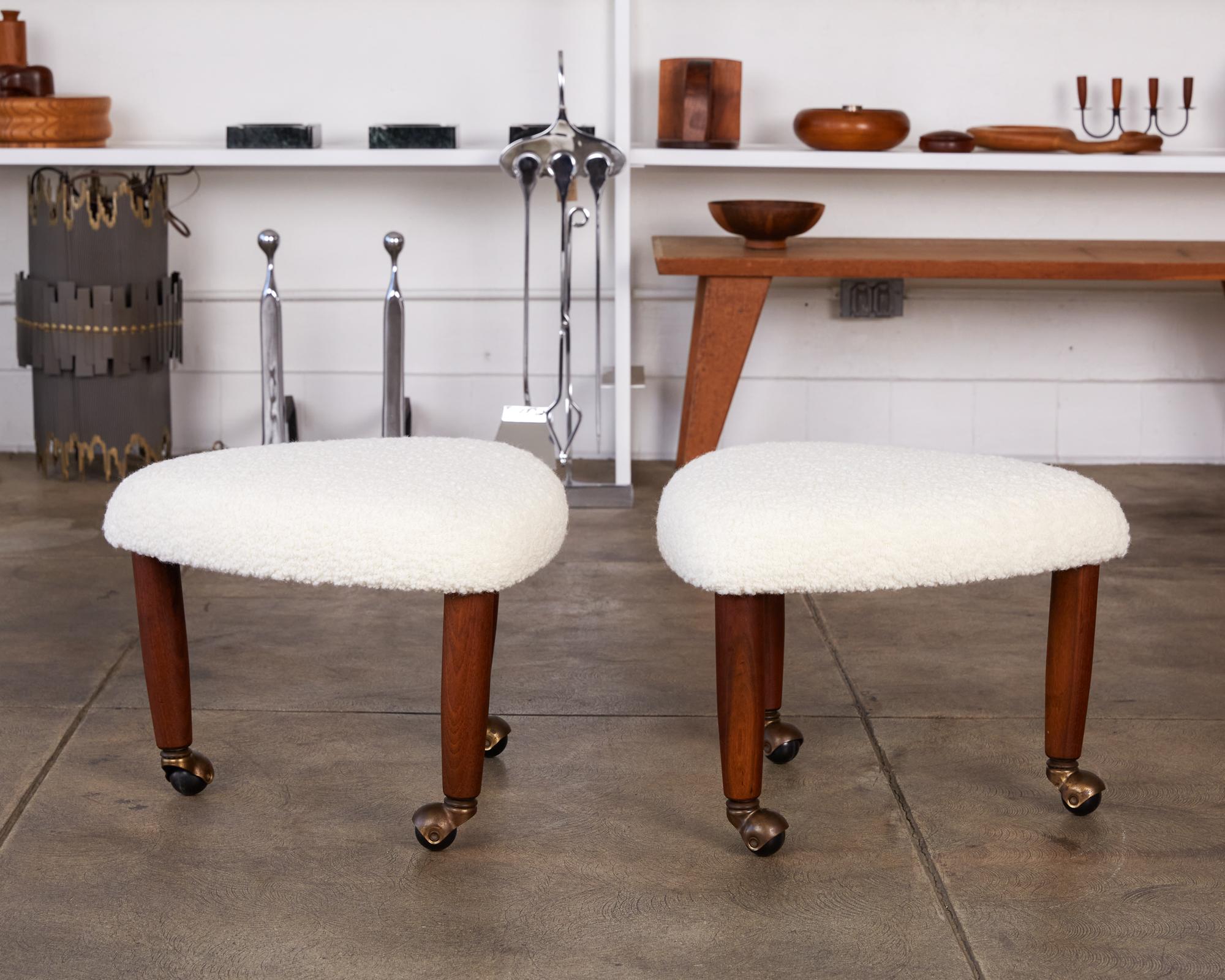 Set of Four Adrian Pearsall Upholstered Stools 3