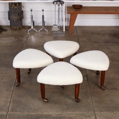 Set of Four Adrian Pearsall Upholstered Stools