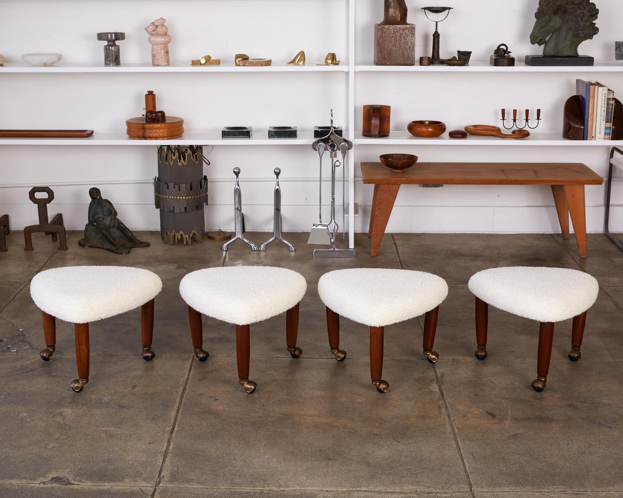 Set of Four Adrian Pearsall Upholstered Stools 1