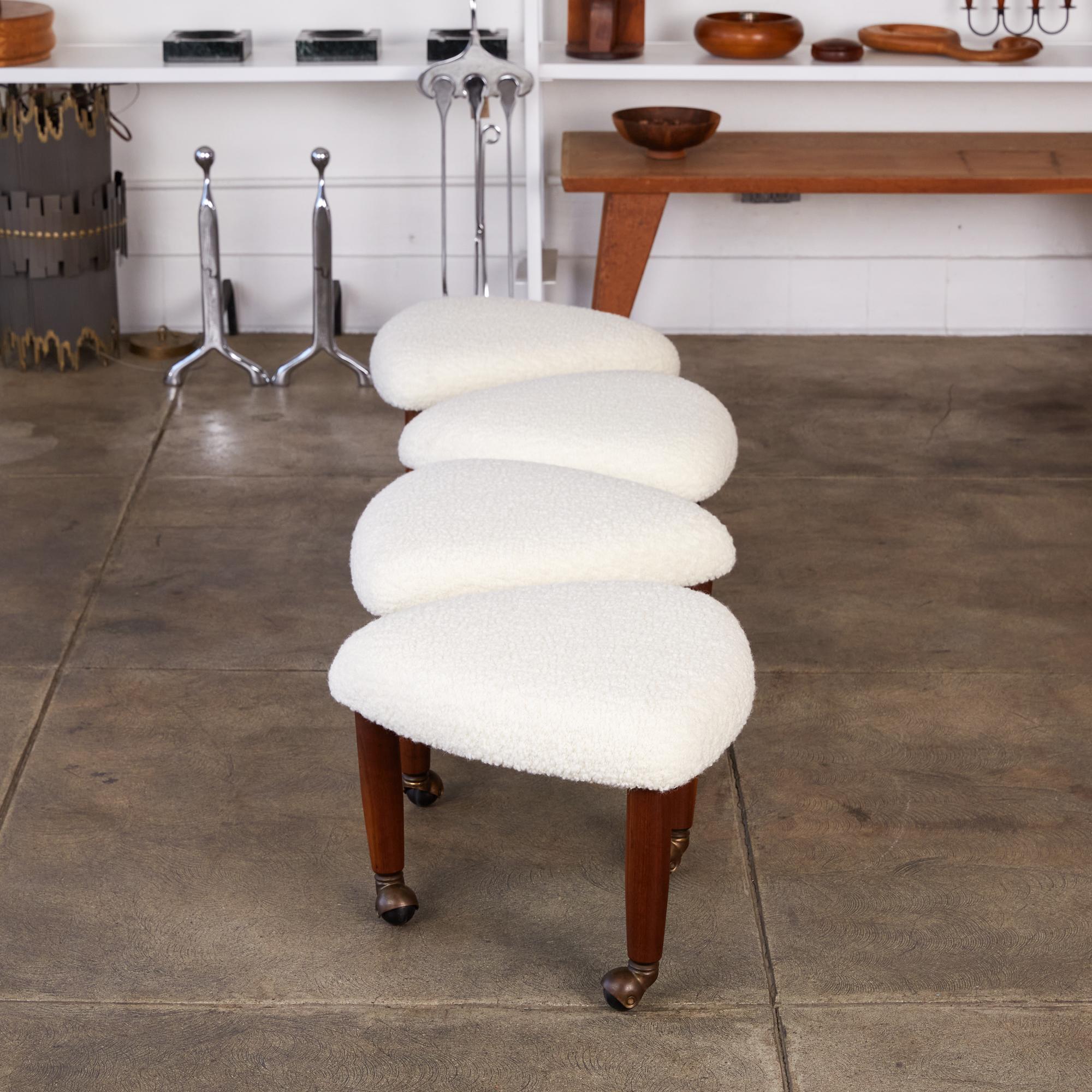 Set of Four Adrian Pearsall Upholstered Stools 2