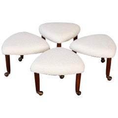 Set of Four Adrian Pearsall Upholstered Stools