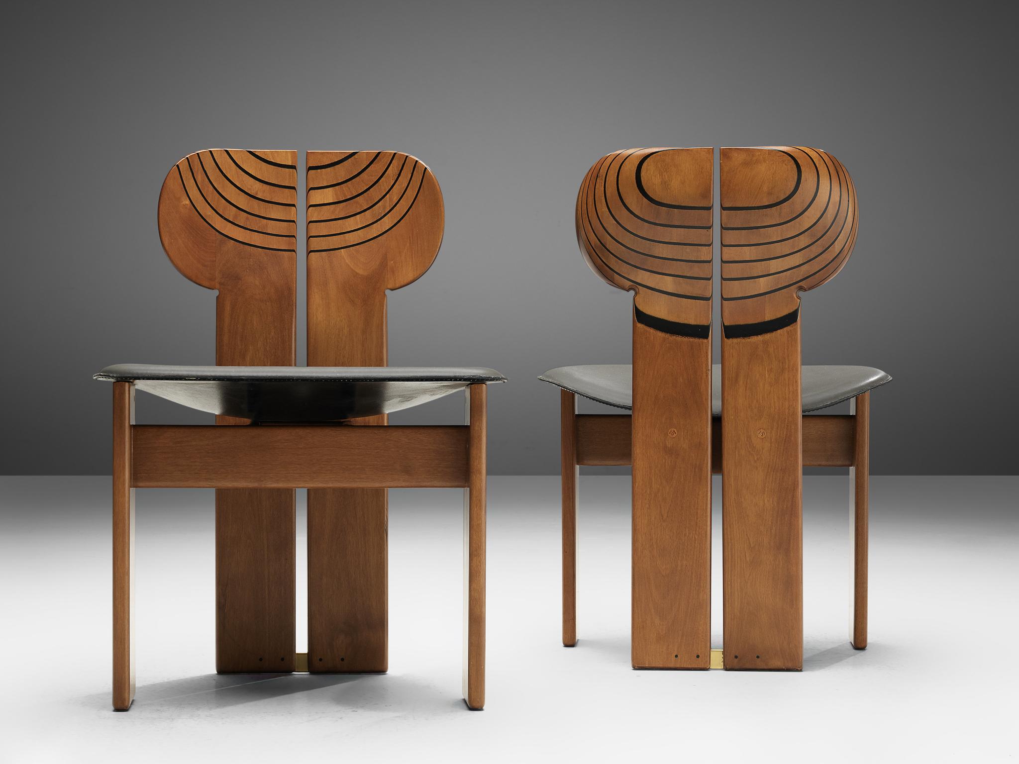Late 20th Century Set of Four 'Africa' Chairs by Afra & Tobia Scarpa
