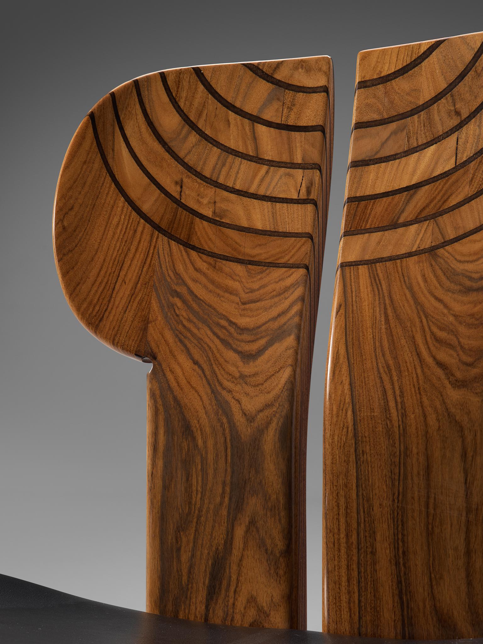 Leather Set of Four 'Africa' Chairs by Afra & Tobia Scarpa