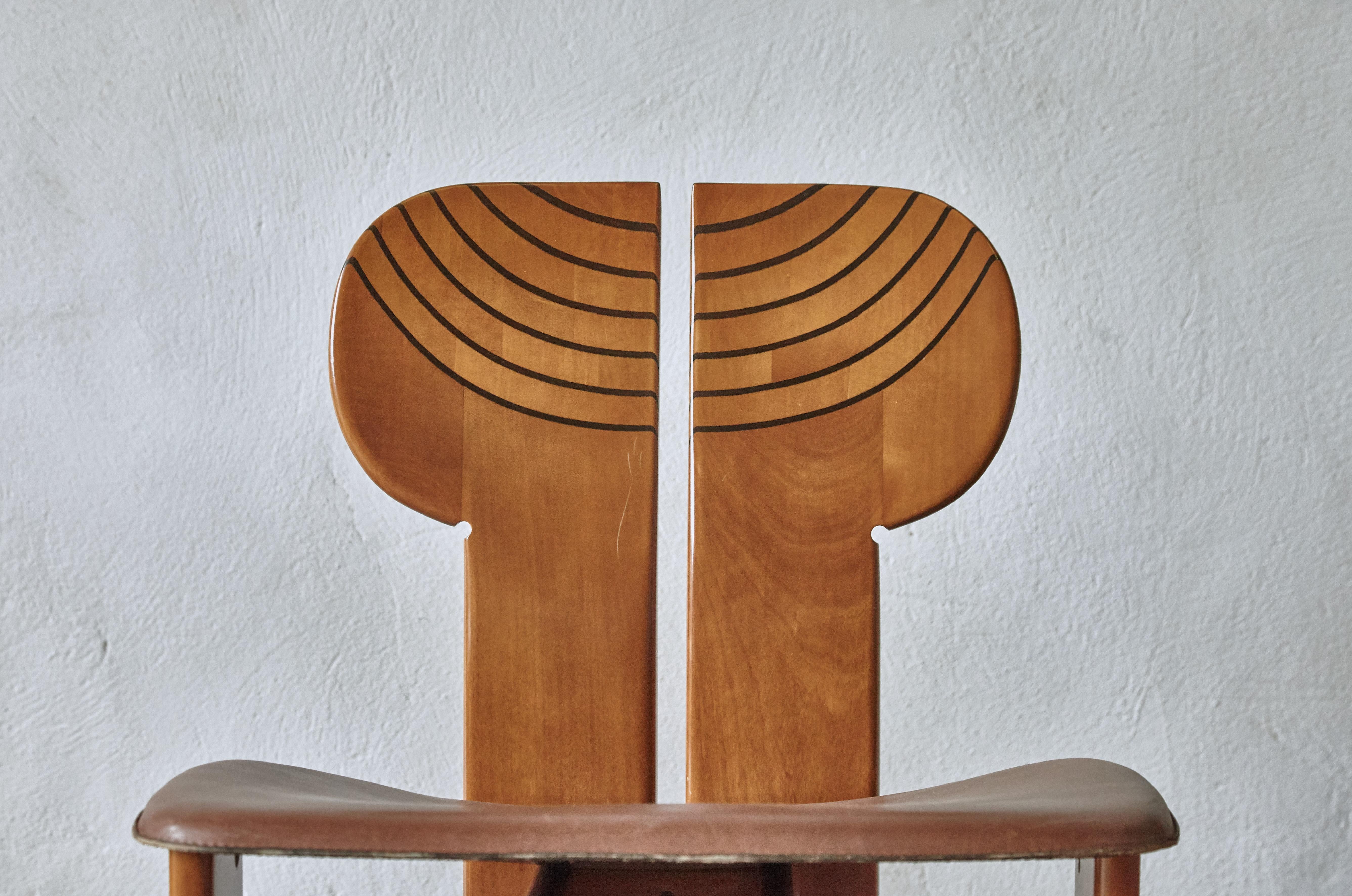 Set of Four Africa Chairs by Afra & Tobia Scarpa, Maxalto, Italy, 1970s-1980s 5