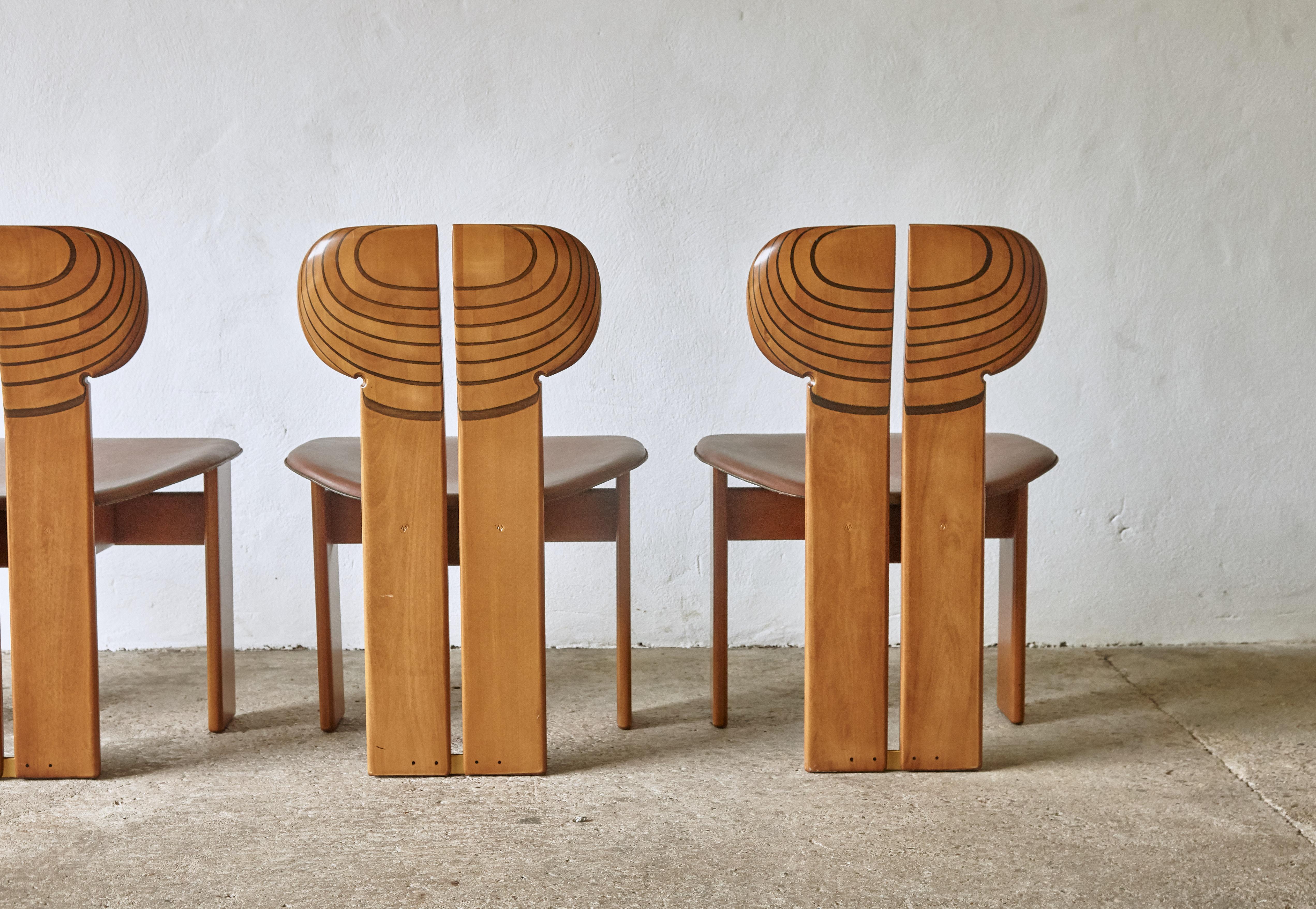 Set of Four Africa Chairs by Afra & Tobia Scarpa, Maxalto, Italy, 1970s-1980s 9