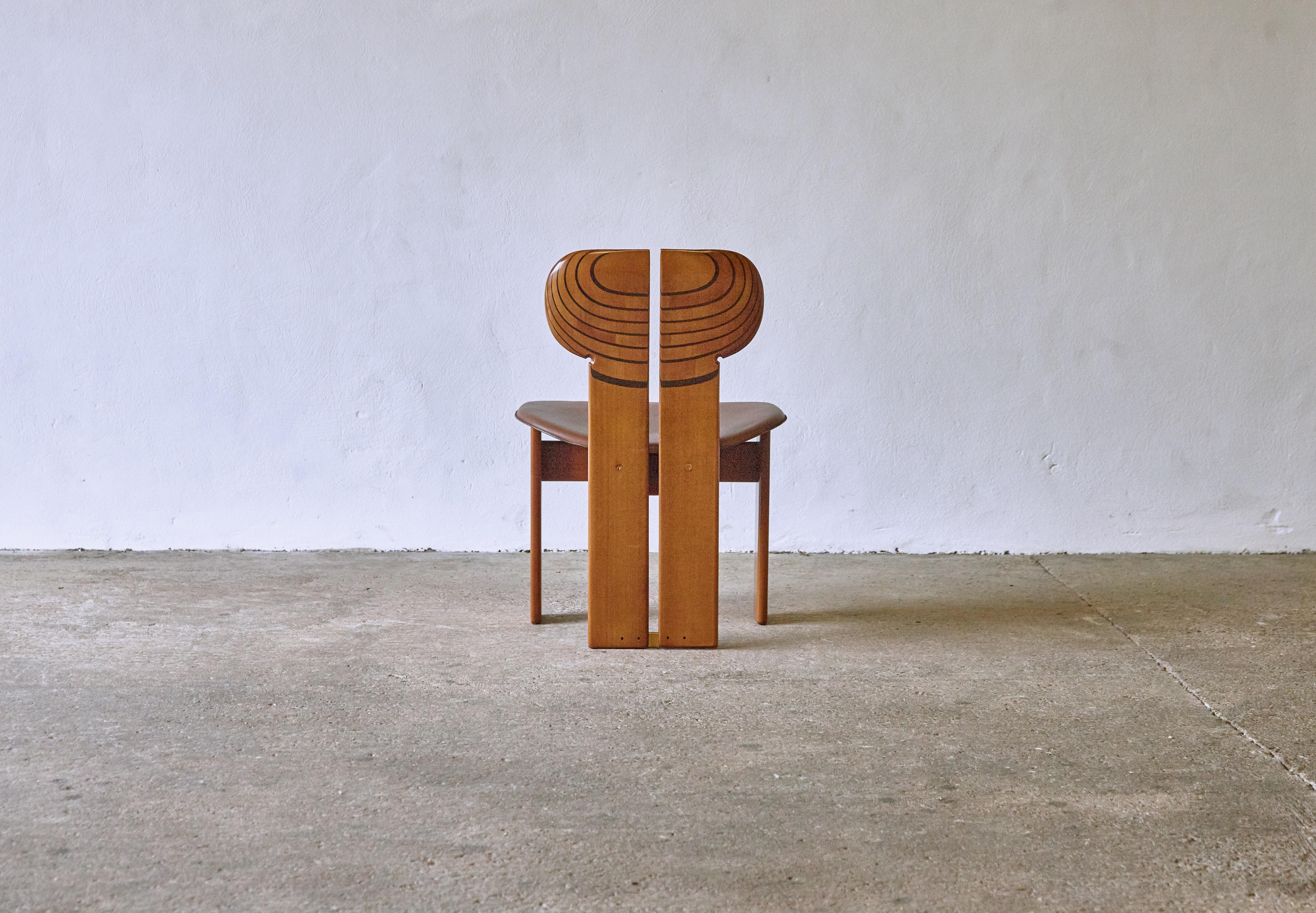 Set of Four Africa Chairs by Afra & Tobia Scarpa, Maxalto, Italy, 1970s-1980s 2