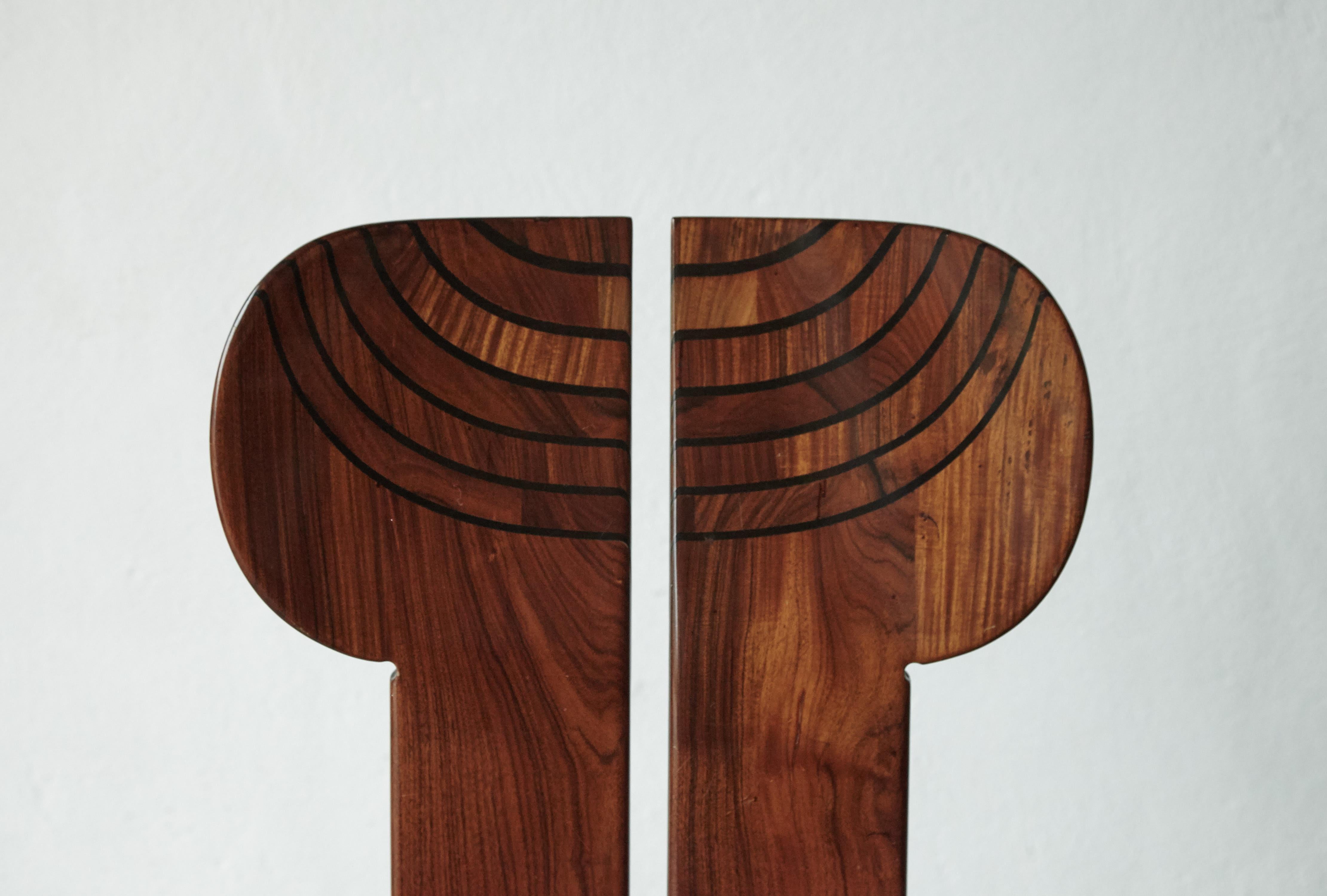 Italian Set of Four Africa Chairs by Afra & Tobia Scarpa, Maxalto, Italy, 1970s For Sale