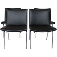Set Of 4 "Airport-Chairs" Model AP37 By Hans J. Wegner From 1960s