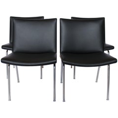 Vintage Set of Four "Airport-Chairs", Model AP37 by Hans J. Wegner and AP Stolen, 1950s