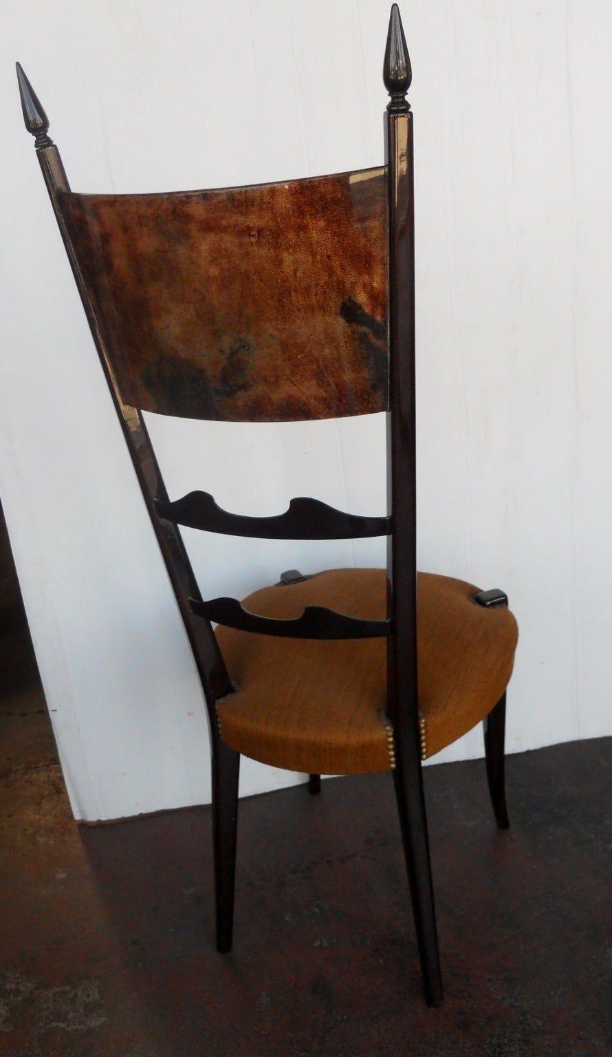 Mid-Century Modern Set of Four Aldo Tura Side Chairs For Sale