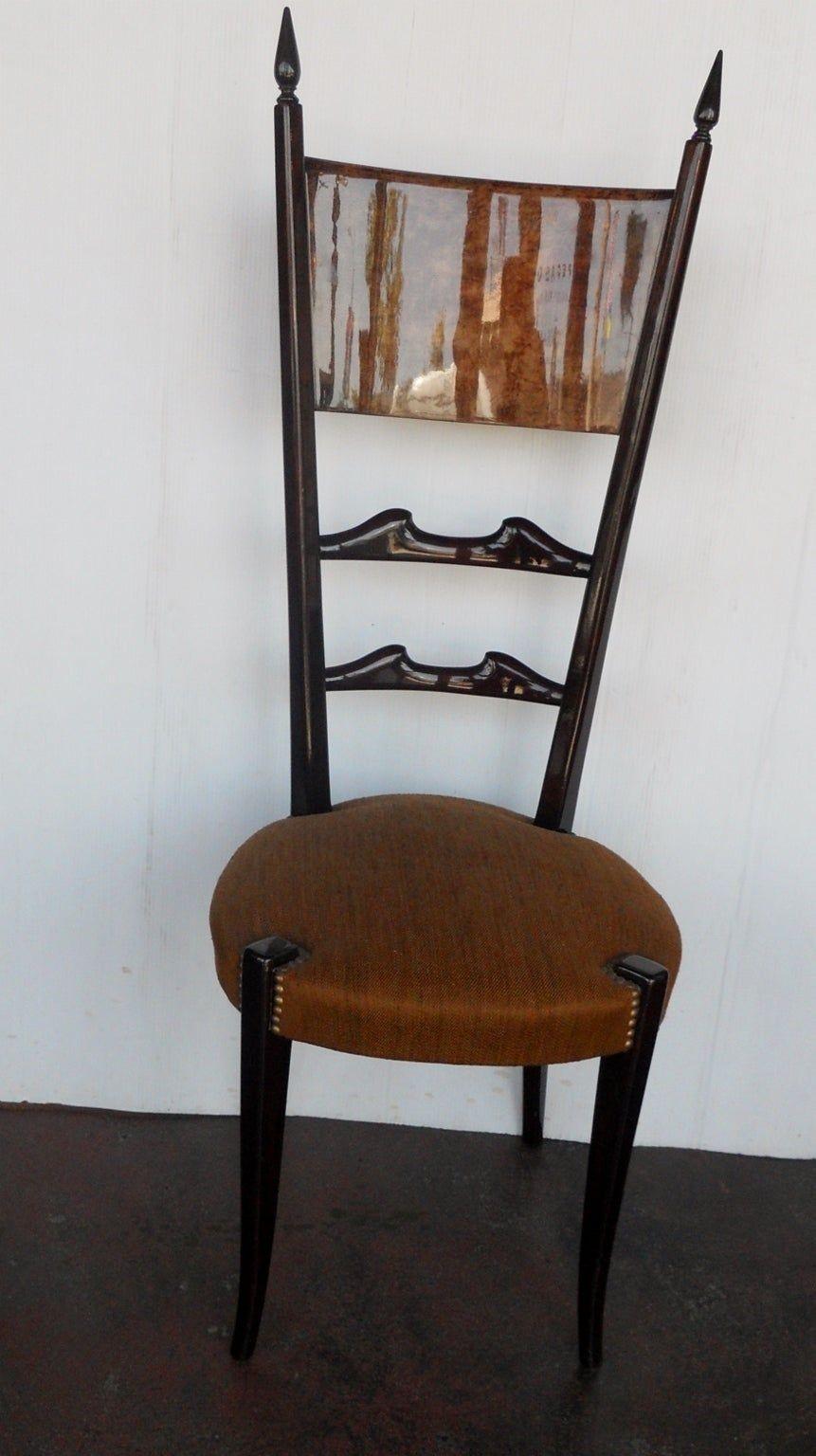 Italian Set of Four Aldo Tura Side Chairs For Sale