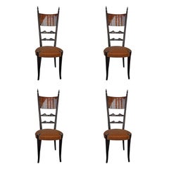 Set of Four Aldo Tura Side Chairs