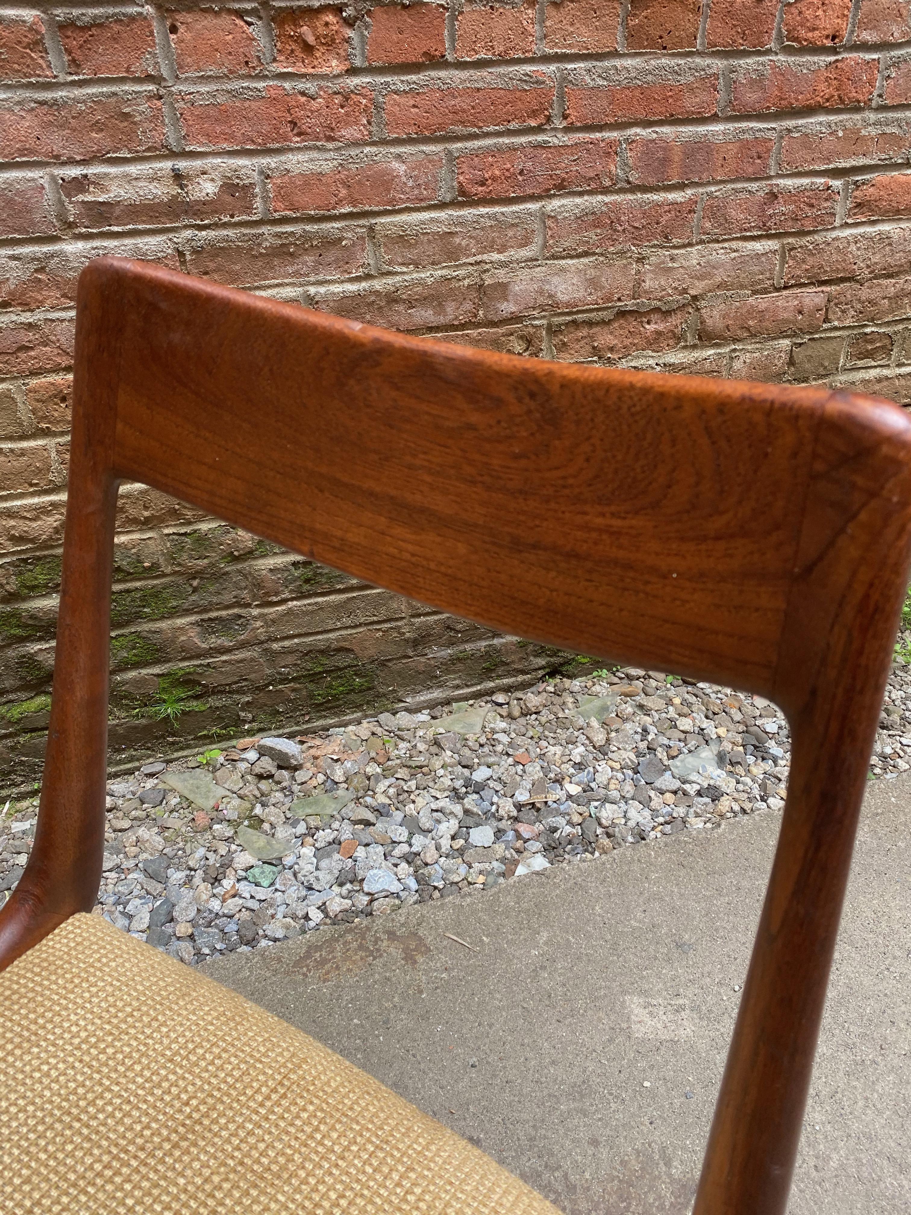 Set of Four Alfred Christensen Boomerang Teak Chairs 3