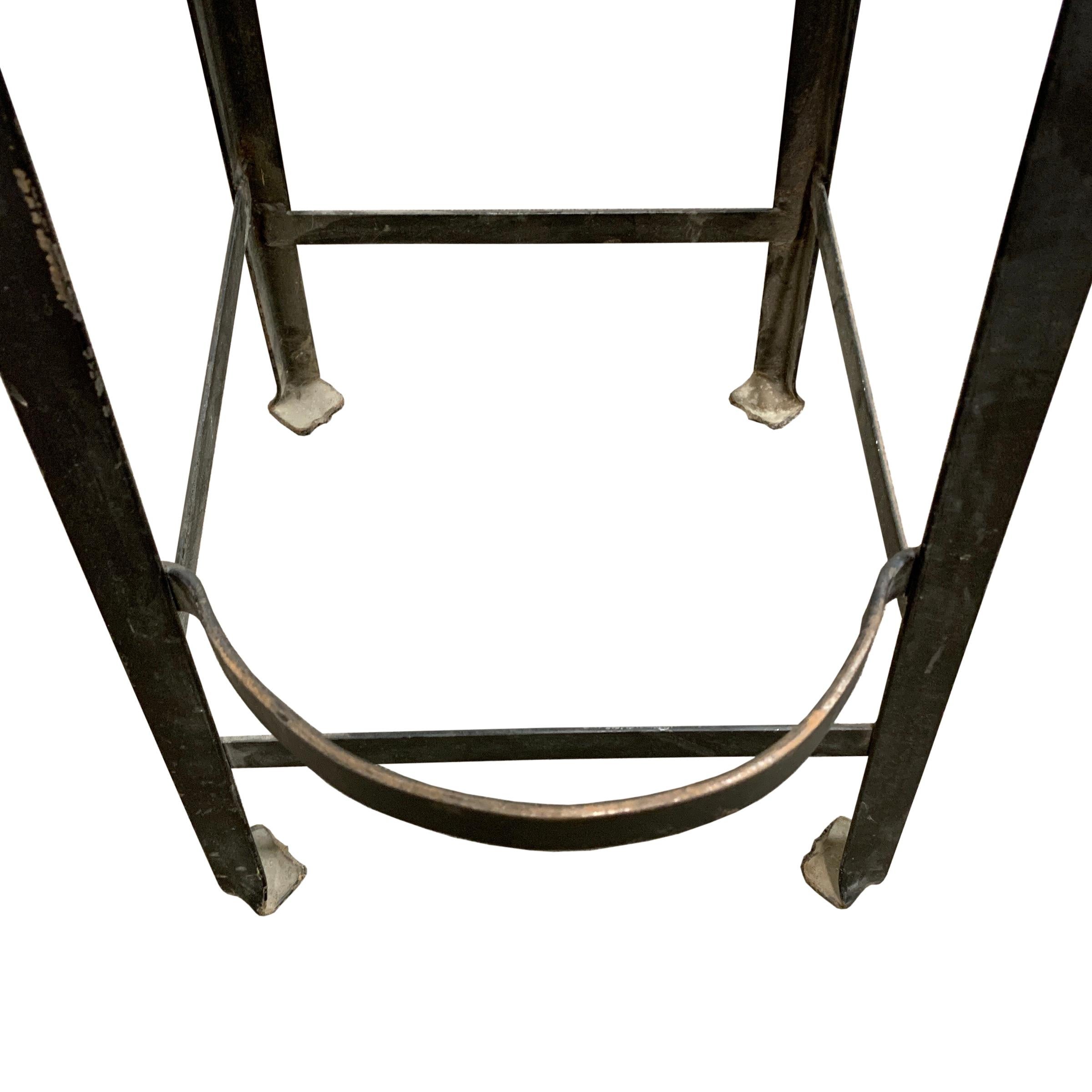 Set of Four American Industrial Bar Stools 5