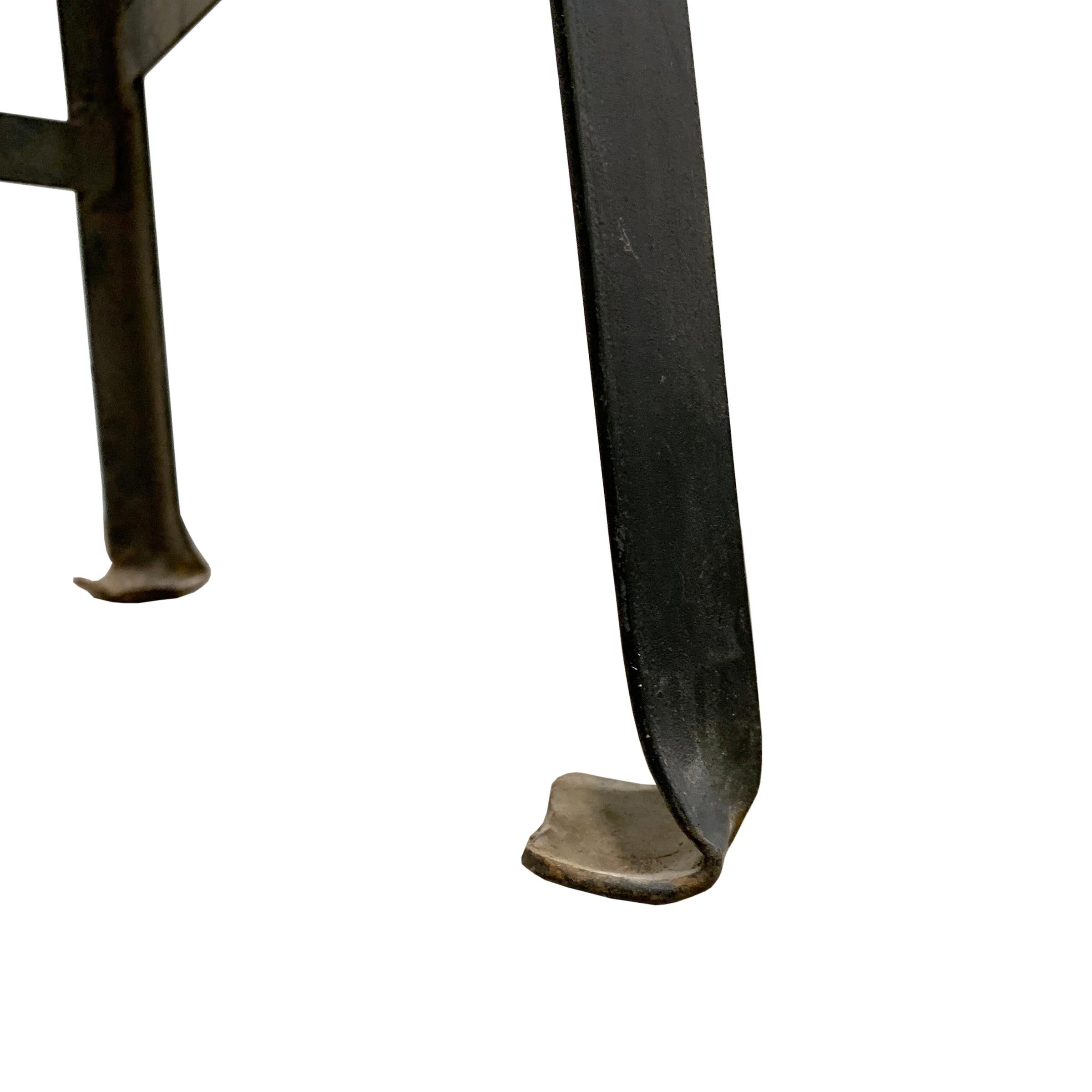 Set of Four American Industrial Bar Stools 7