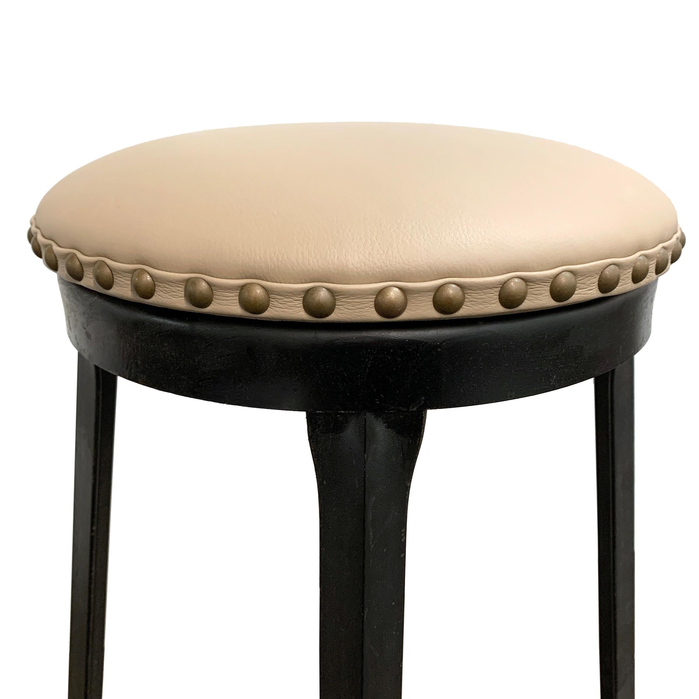 Set of Four American Industrial Bar Stools 2