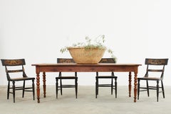 Set of Four American Regency Hitchcock Style Baltimore Dining Chairs